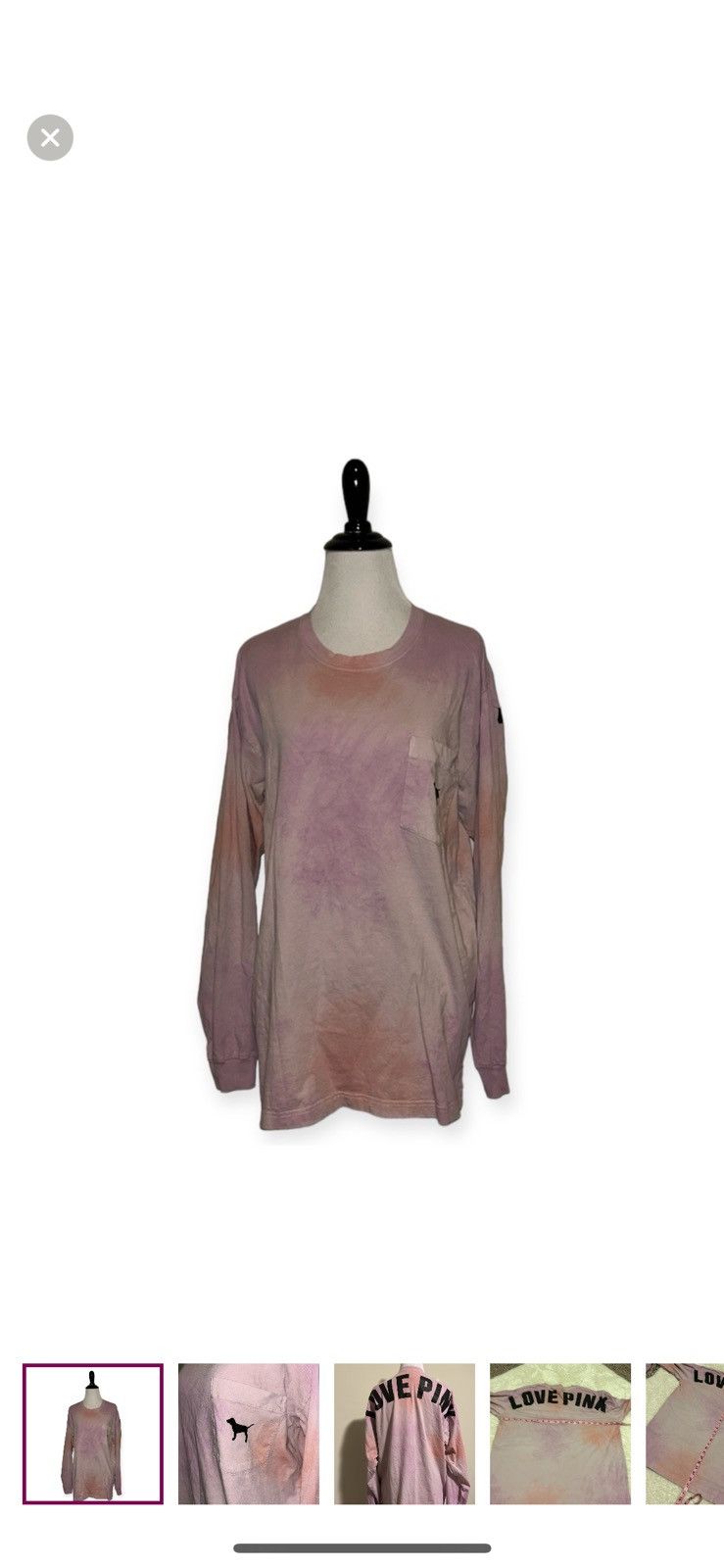 Pink Pink Victoria’s Secret medium tie dye long sleeved tee Size M / US 6-8 / IT 42-44 - 1 Thumbnail