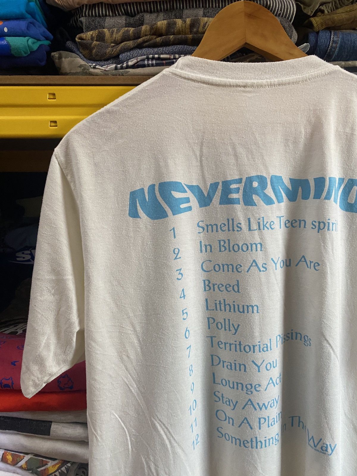 Band Tees × Nirvana × Vintage Vintage Distress NIRVANA “Nevermind” Masterpiece Grunge Tee Size US L / EU 52-54 / 3 - 12 Thumbnail