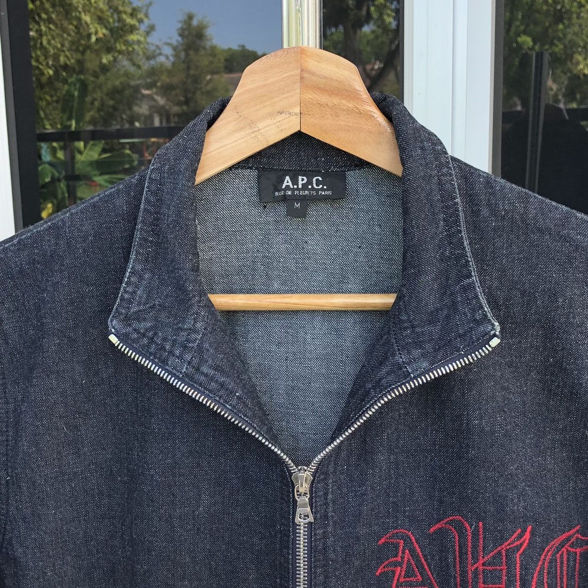 A.P.C. Vintage A.P.C Embroidery Logo Denim Zipper Jacket Size US M / EU 48-50 / 2 - 10 Thumbnail