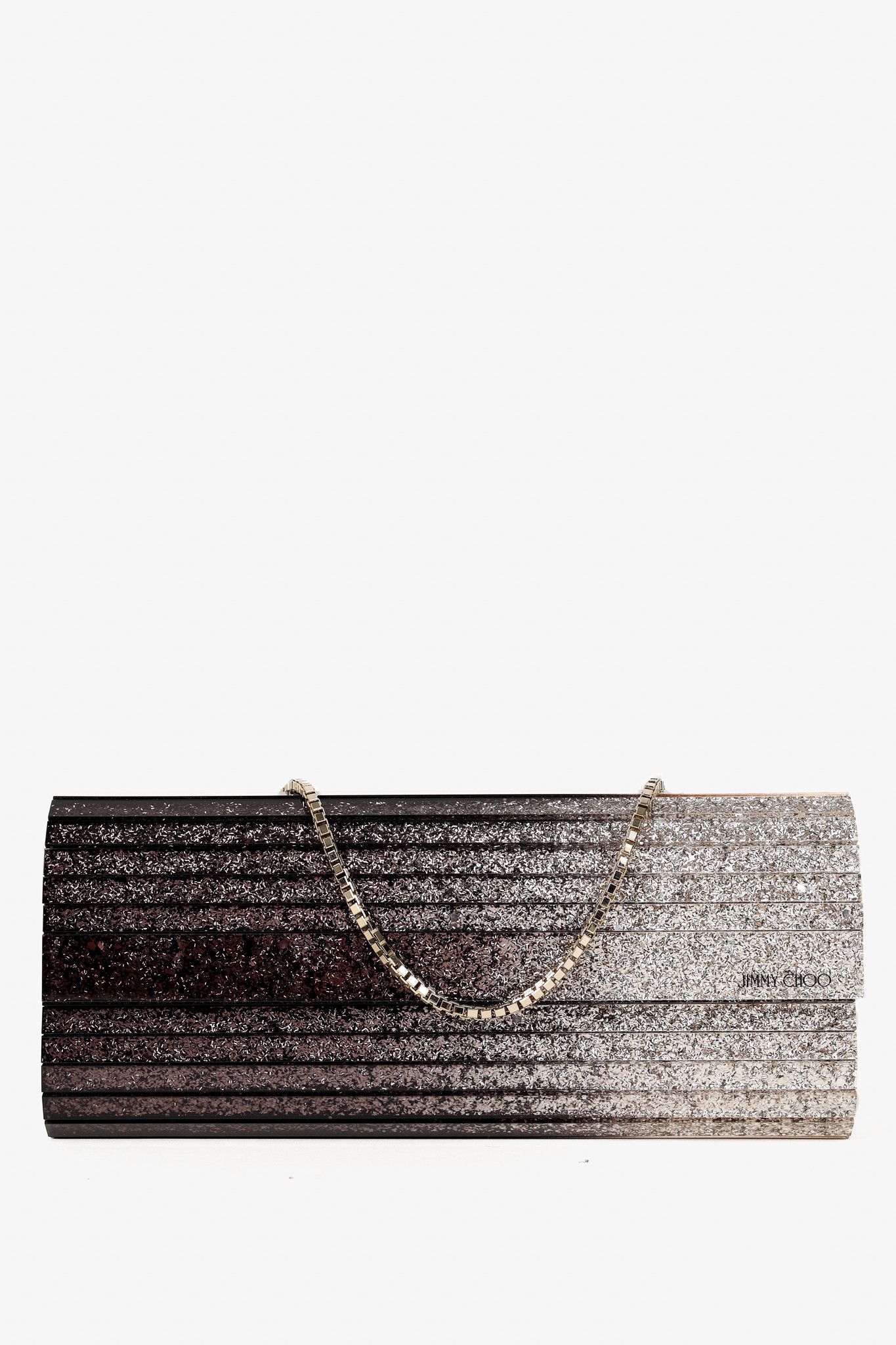 Jimmy Choo Jimmy Choo Sweetie Glitter Lucite Clutch in Black Champagne Size ONE SIZE - 1 Thumbnail