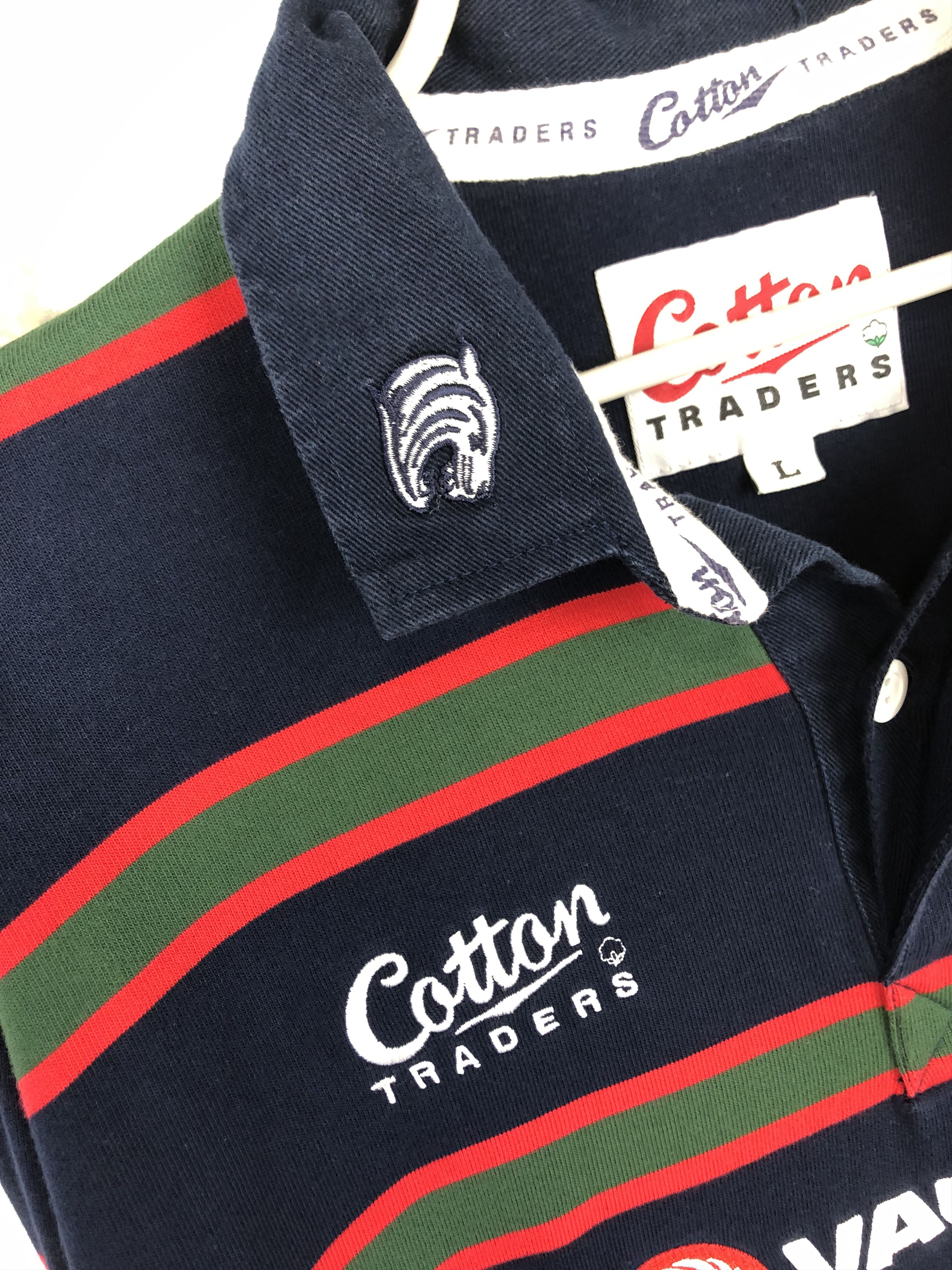 Vintage Vintage Leicester Tigers Rugby Union Cotton Traders Jersey Size US L / EU 52-54 / 3 - 5 Thumbnail