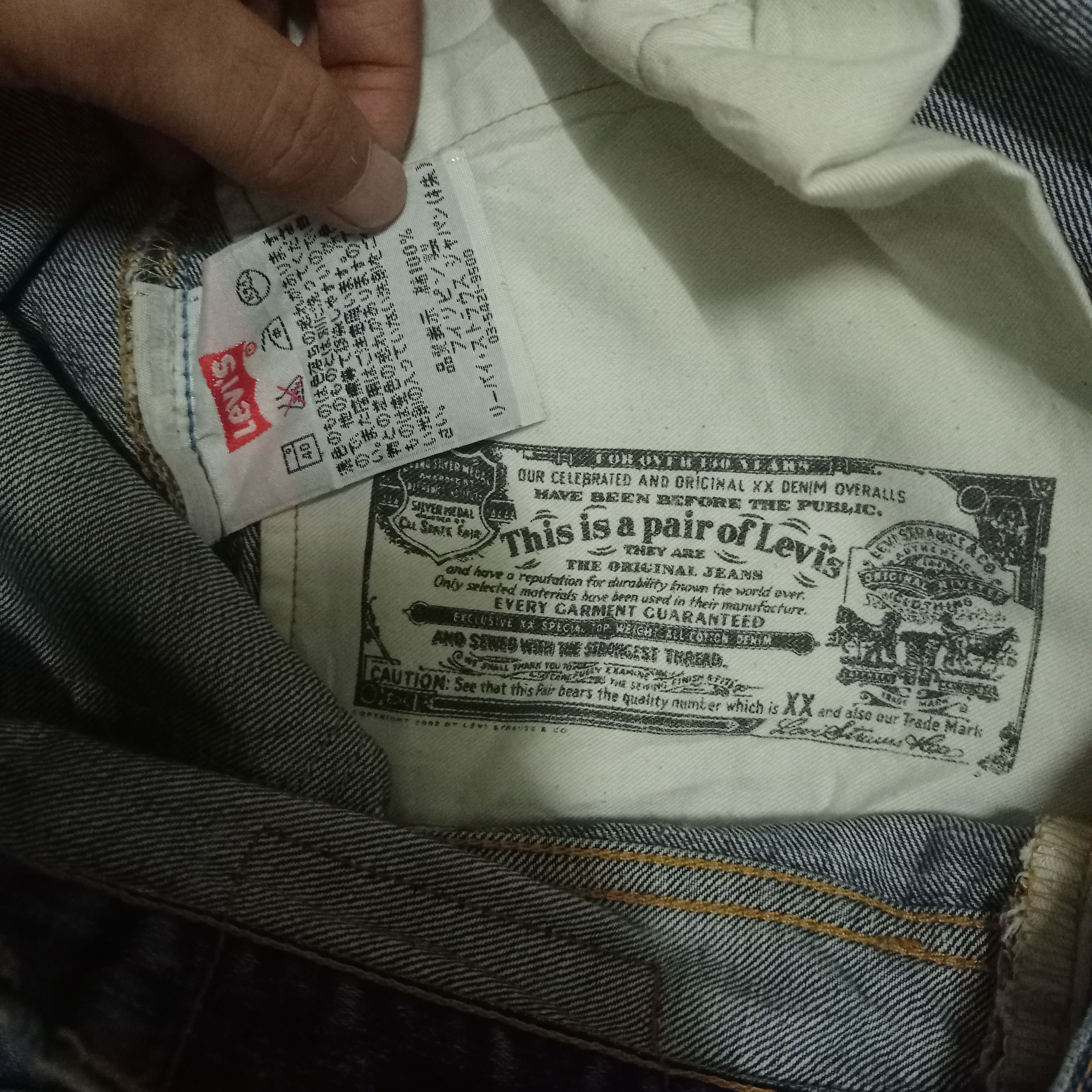 Levi's × Levi's Vintage Clothing Vintage 90s Levis 501 Blue Wash Distressed Baggy Jeans 32x28 Size US 32 / EU 48 - 10 Thumbnail