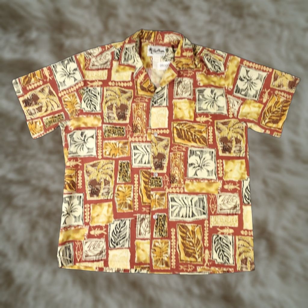 Vintage VINTAGE Howie Hawaiian Shirt Mens Medium Floral Red Orange Button-Up Collared Aloha Beach Size US M / EU 48-50 / 2 - 1 Thumbnail