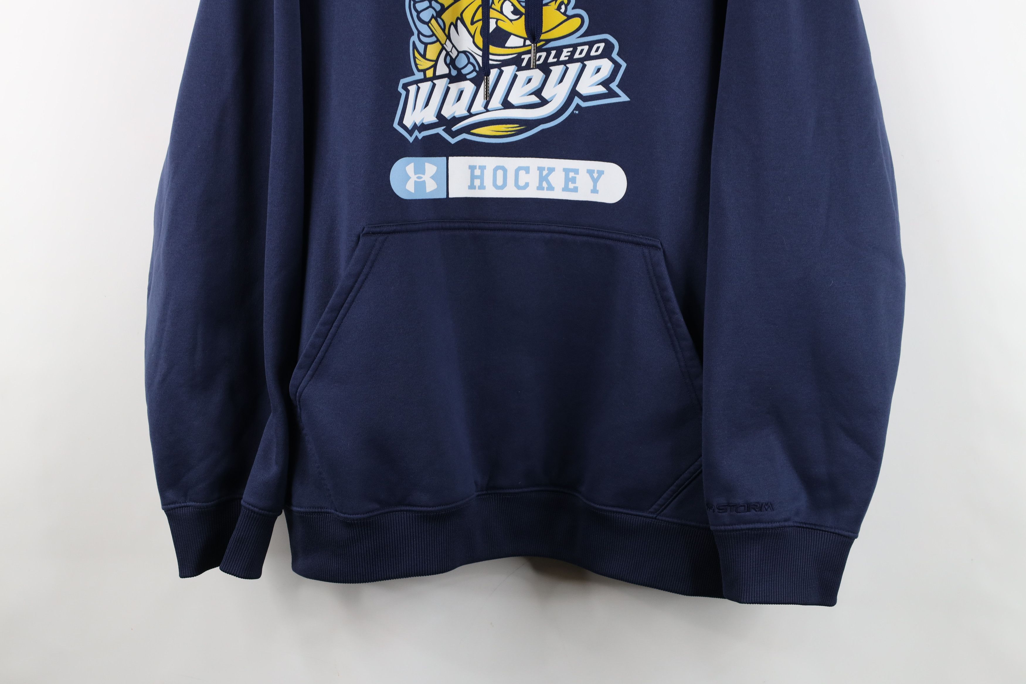 Under Armour × Vintage Under Armour Toledo Walleye Hockey Hoodie Sweatshirt Blue Size US L / EU 52-54 / 3 - 3 Thumbnail