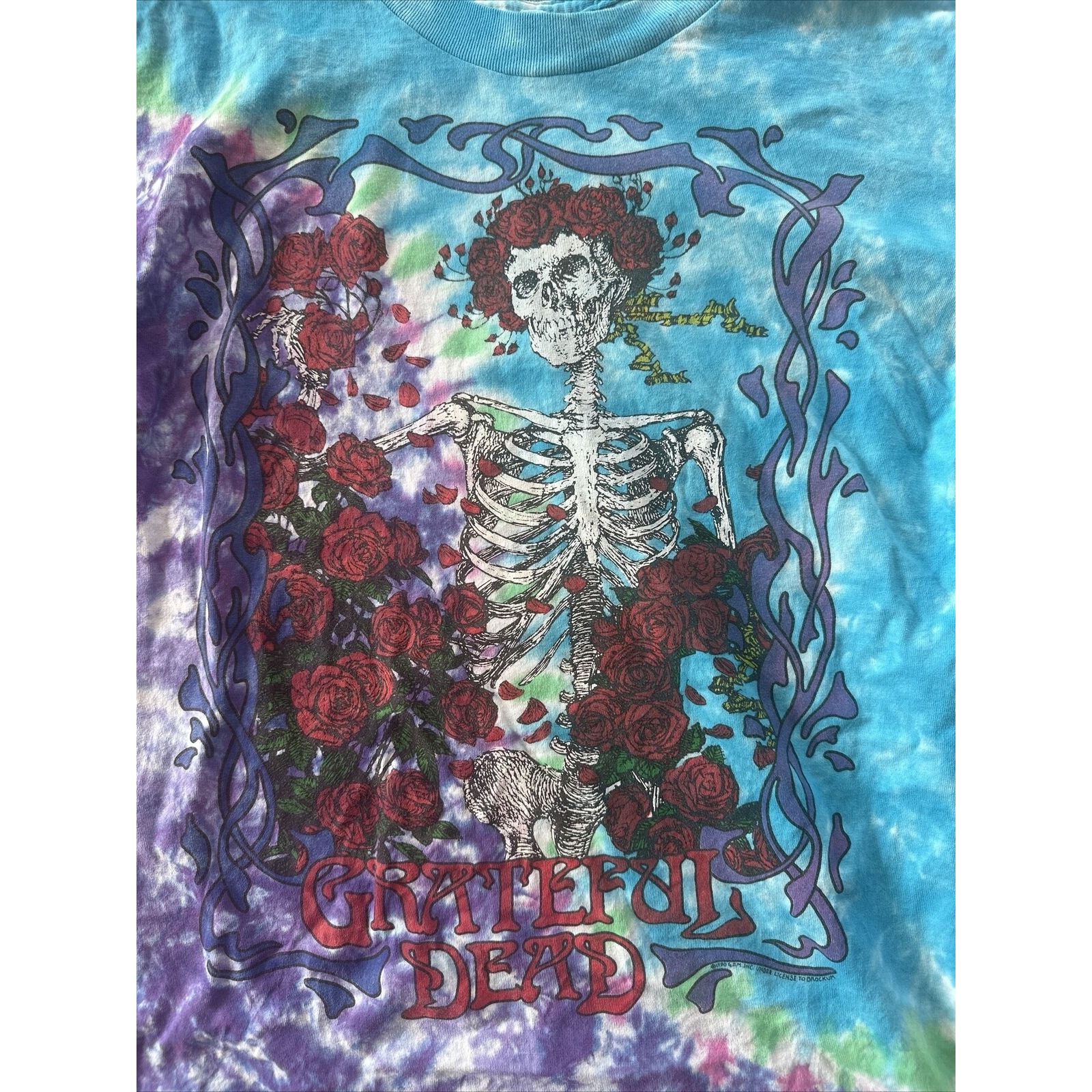 Grateful Dead 1990 - Grateful Dead Vintage Tie Dye Tee Liquid blue - XL Size US XL / EU 56 / 4 - 2 Thumbnail