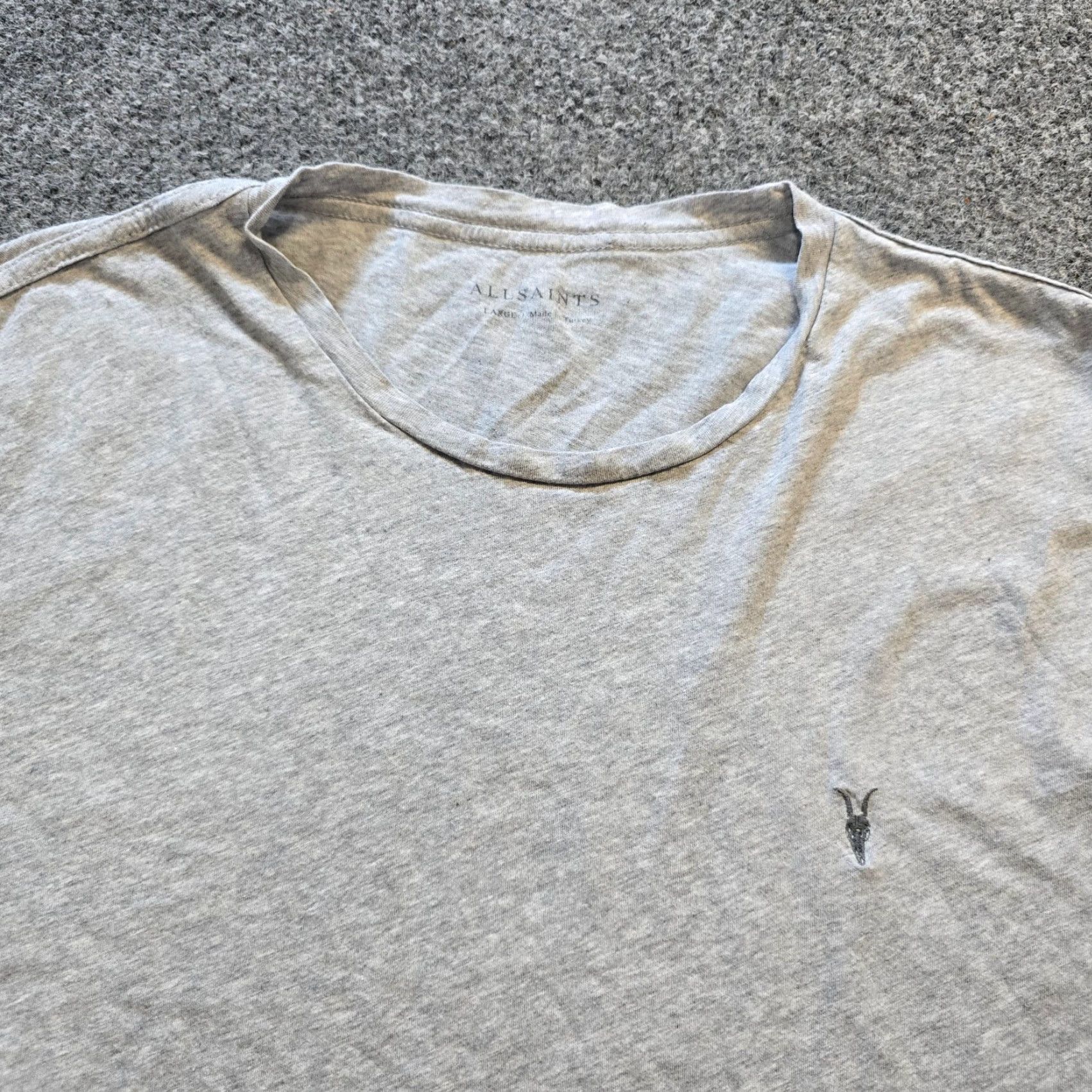 Allsaints AllSaints Top Women's Large Gray Round Neck Long Sleeve Logo Capsule Lounge Shirt Size L / US 10 / IT 46 - 2 Thumbnail