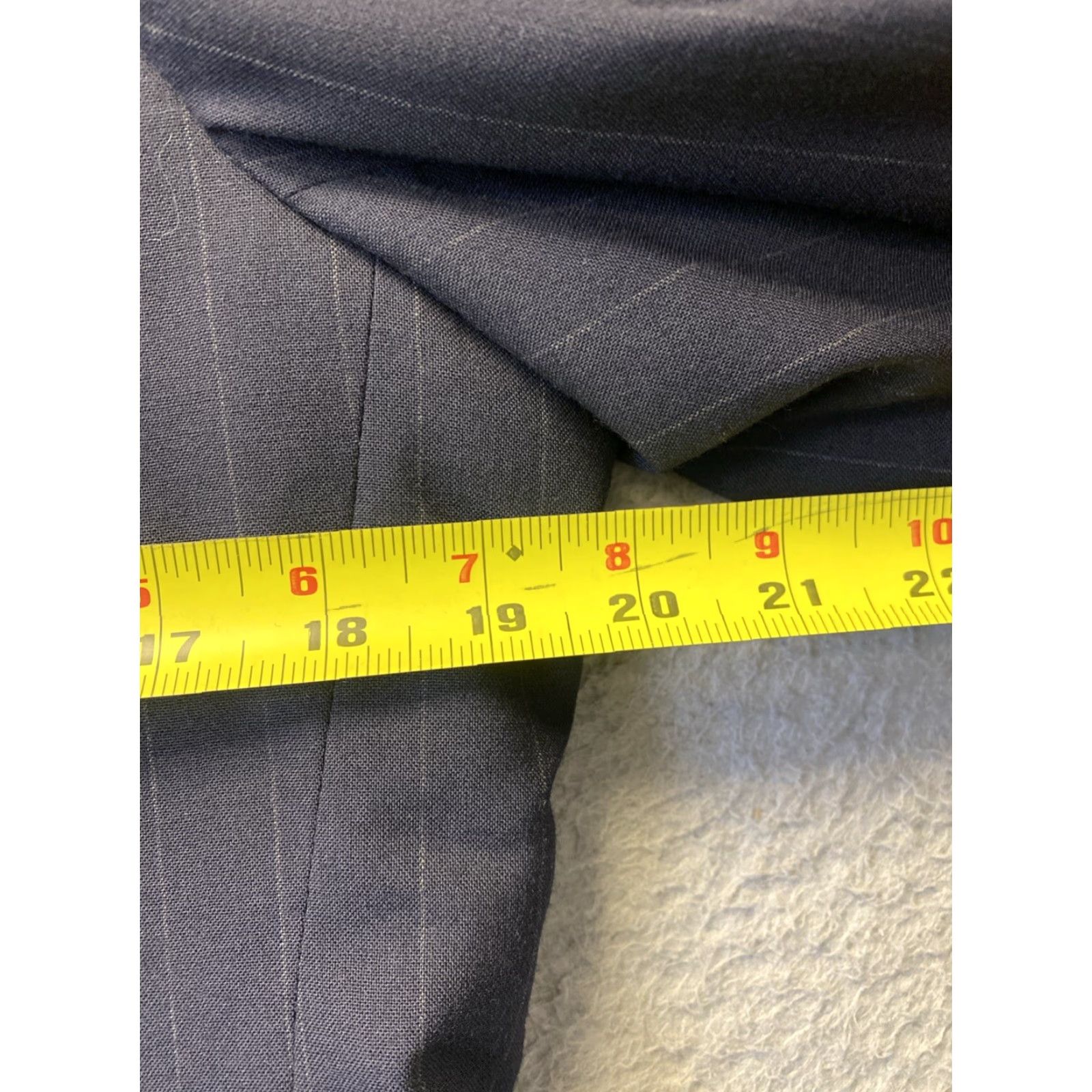 VINTAGE Kilgour French Stanbury Mens Wool Navy Striped Blazer Jacket 40R Regular Men's