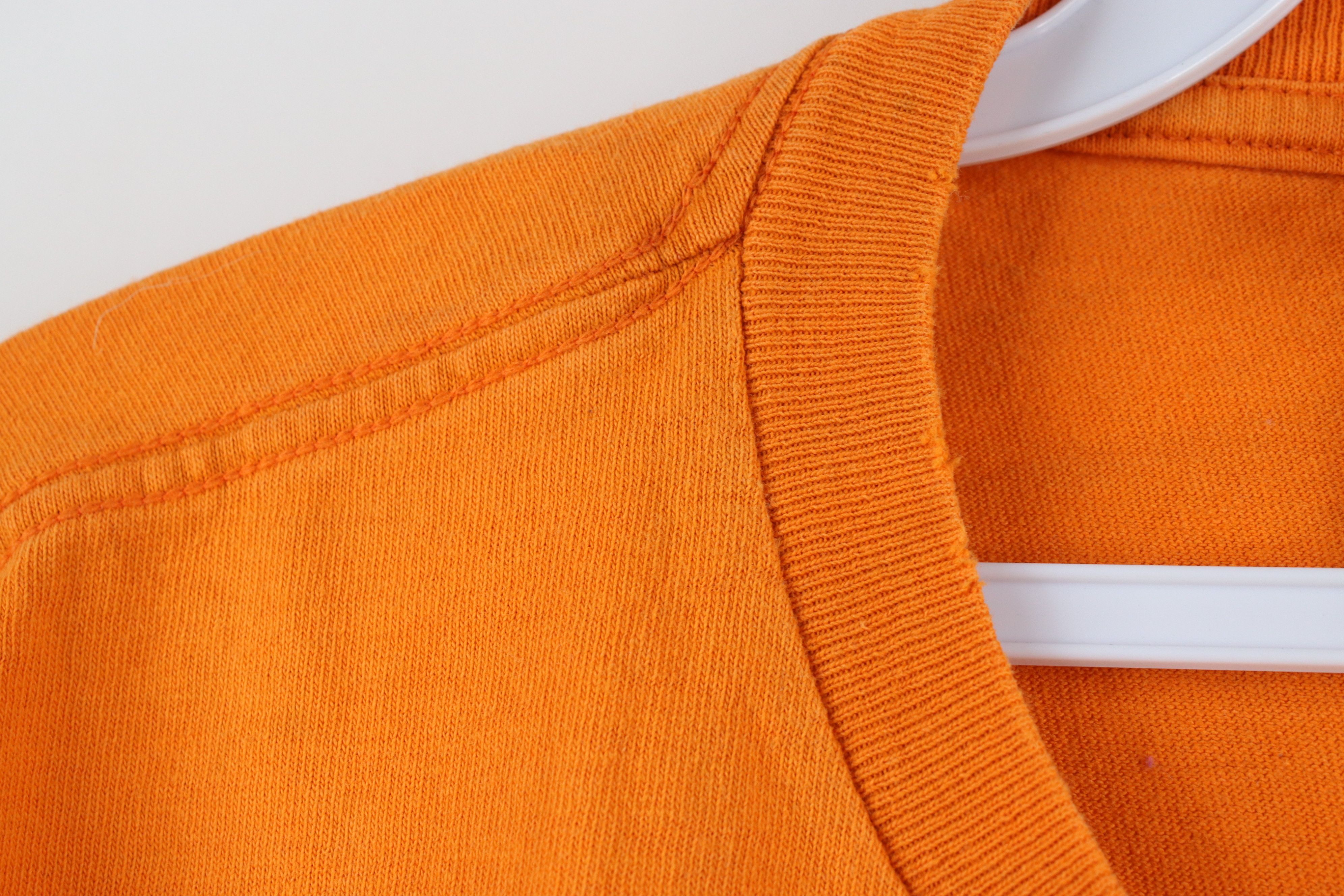 Adidas × Vintage Vintage 90s Adidas Spell Out Big Logo T-Shirt Orange Cotton Size US L / EU 52-54 / 3 - 8 Thumbnail