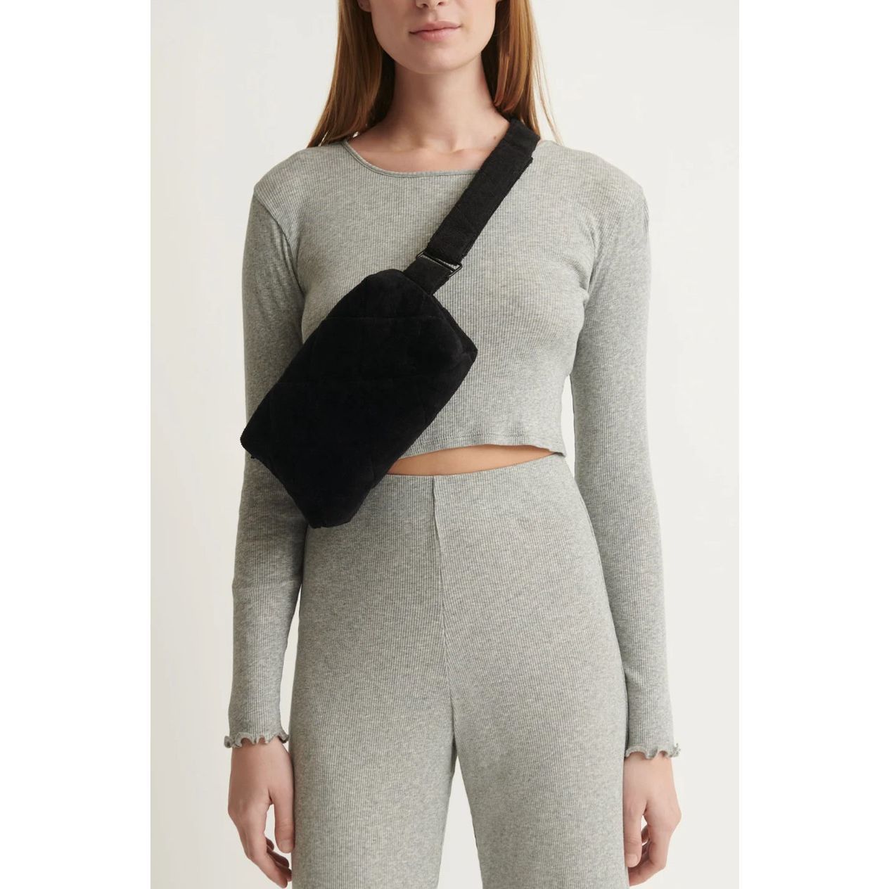 Skin Andreea Ali Womens 0 XS Crop Top Gray Organic Pima Ribb