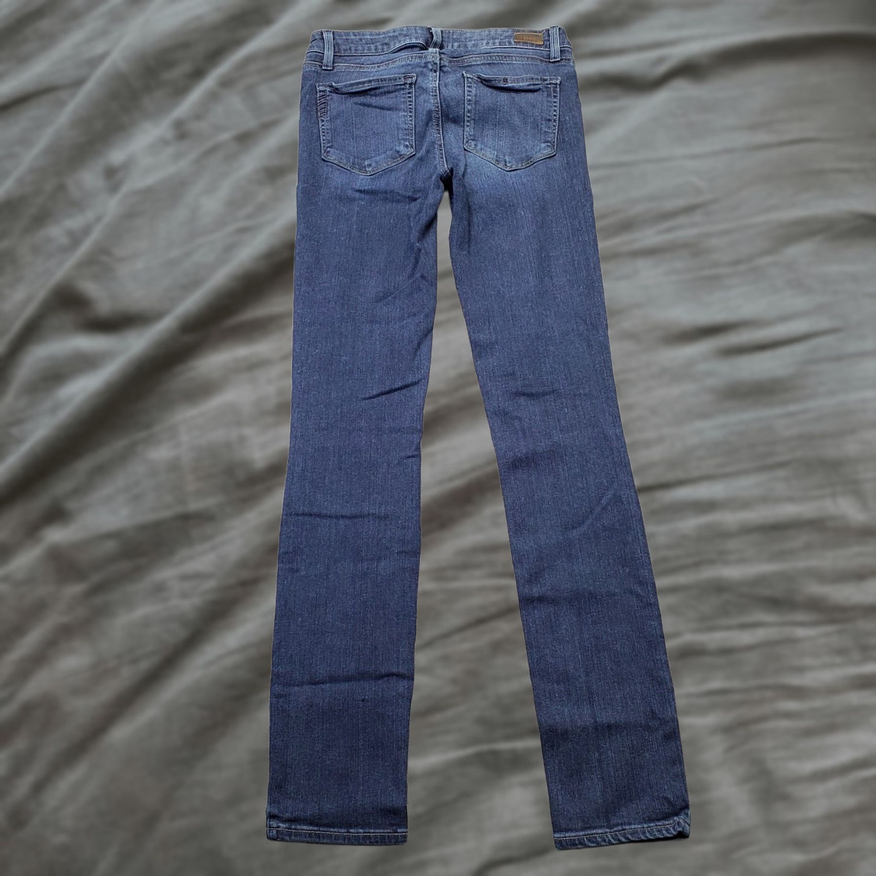 Paige Paige Skyline Skinny Jeans Womens 27 Blue Denim Medium Wash Stretch Regular Solid 5-Pocket Inseam 30.25" Size 27" / US 4 / IT 40 - 1 Thumbnail