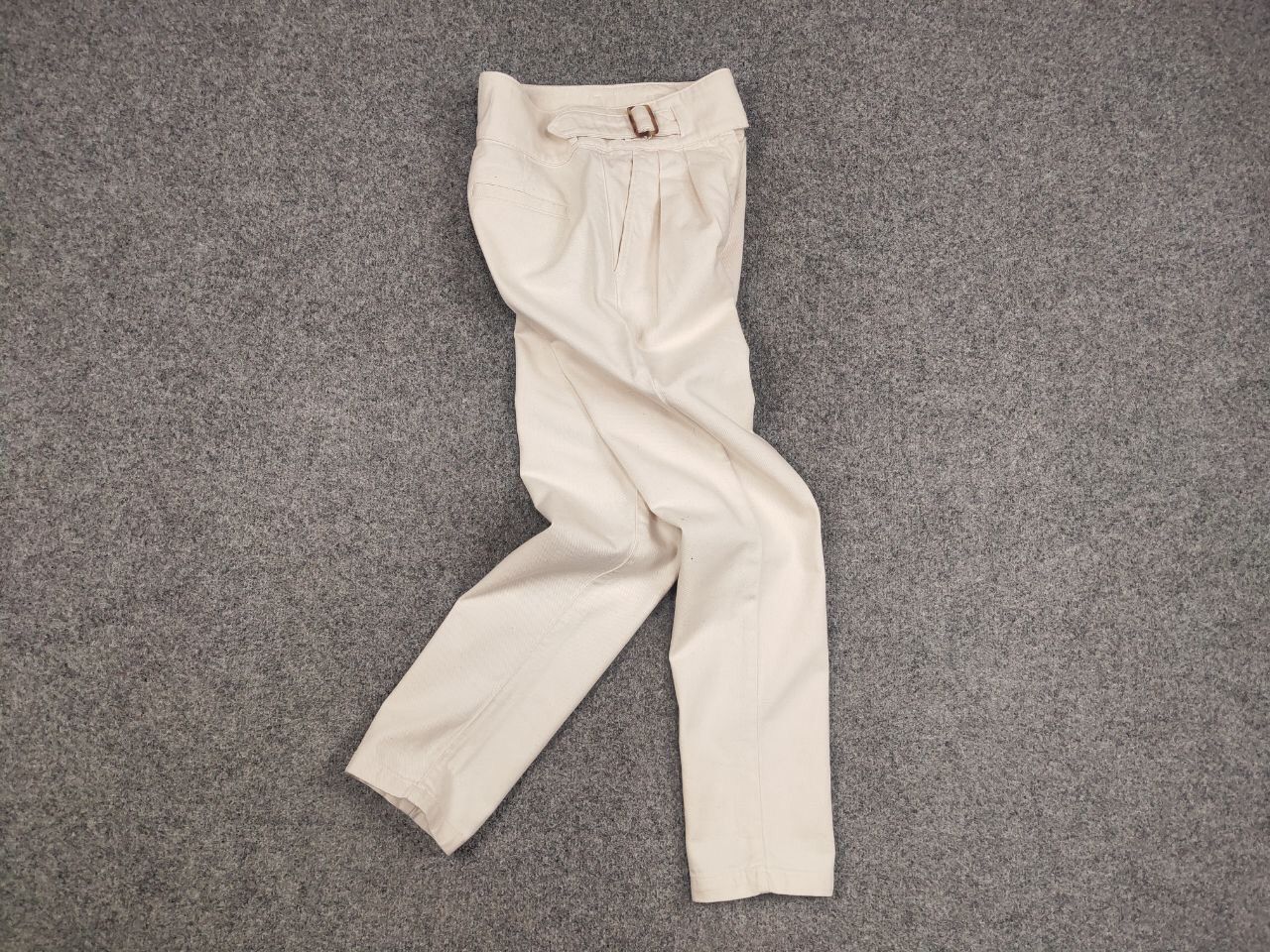 Sezane Sezane Paris Design Beige Denim Jeans with belt Size 34" / US 12 / IT 48 - 11 Thumbnail
