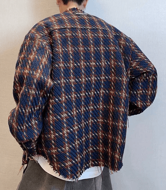Japanese Brand × Vintage Vintage Street y2k Striped Plaid Loose Casual Jacket Coat Size US M / EU 48-50 / 2 - 5 Thumbnail