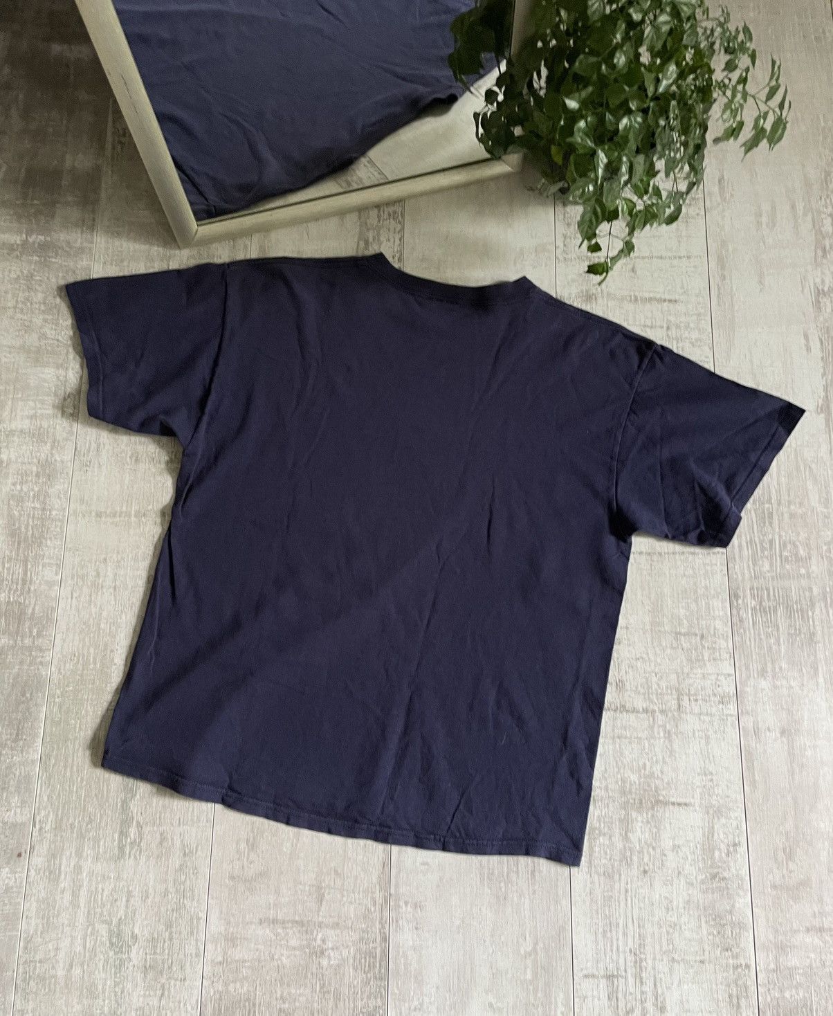 Nike × Vintage Vintage Nike Y2K Central Logo T-Shirt Swoosh Blue Fade RARE Size US L / EU 52-54 / 3 - 6 Thumbnail