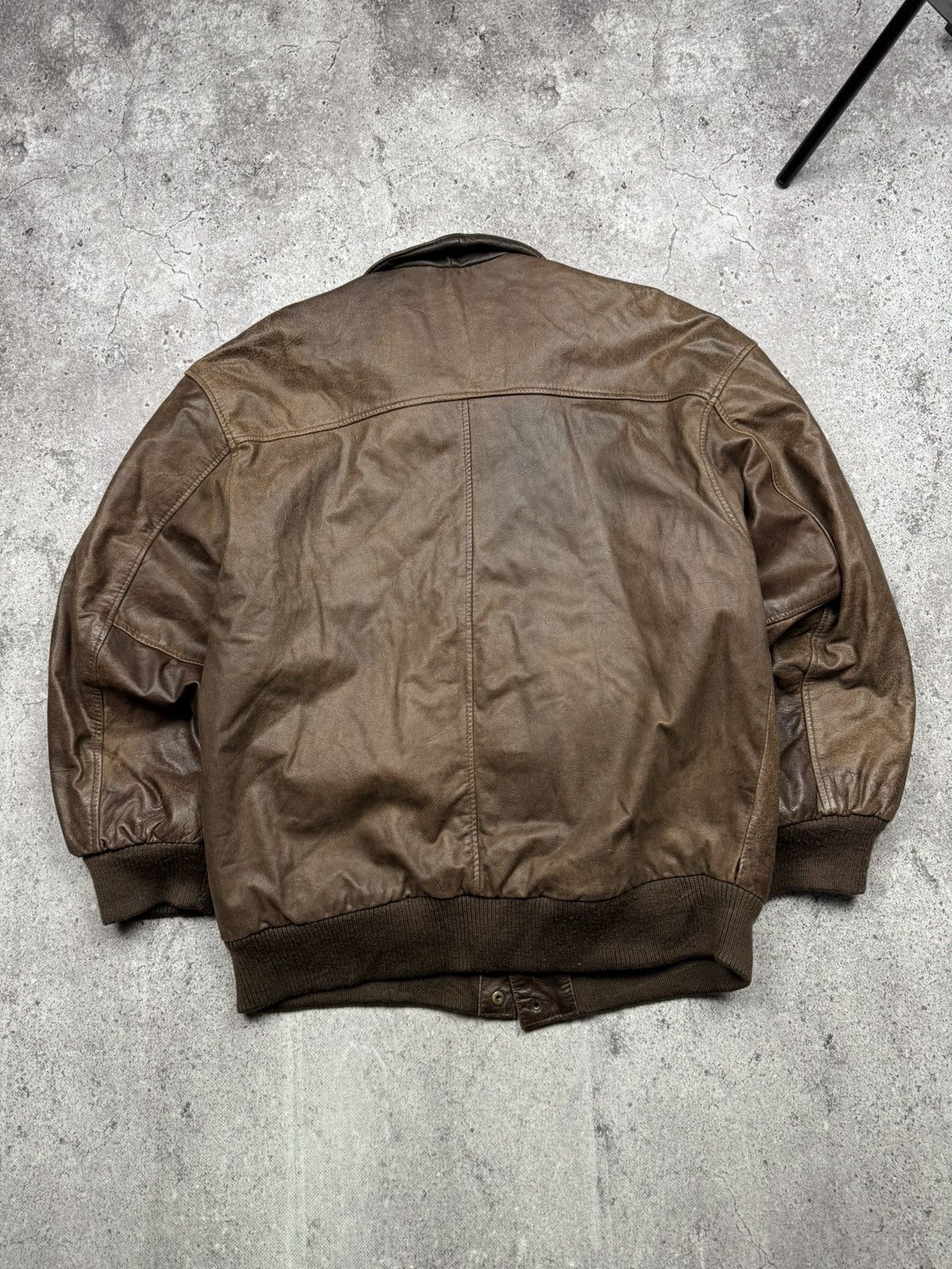 Japanese Brand Vintage Bomber Leather Jacket Avirex Schott Japanesse Y2K Size US L / EU 52-54 / 3 - 12 Thumbnail