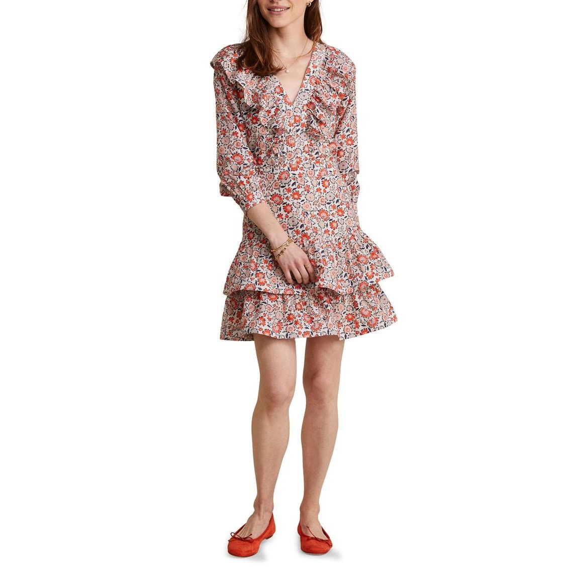 Vineyard Vines New VIineyard Vines Ivy Ruffle Mini Dress $328 SIZE 2 Floral Size XS / US 0-2 / IT 36-38 - 1 Thumbnail