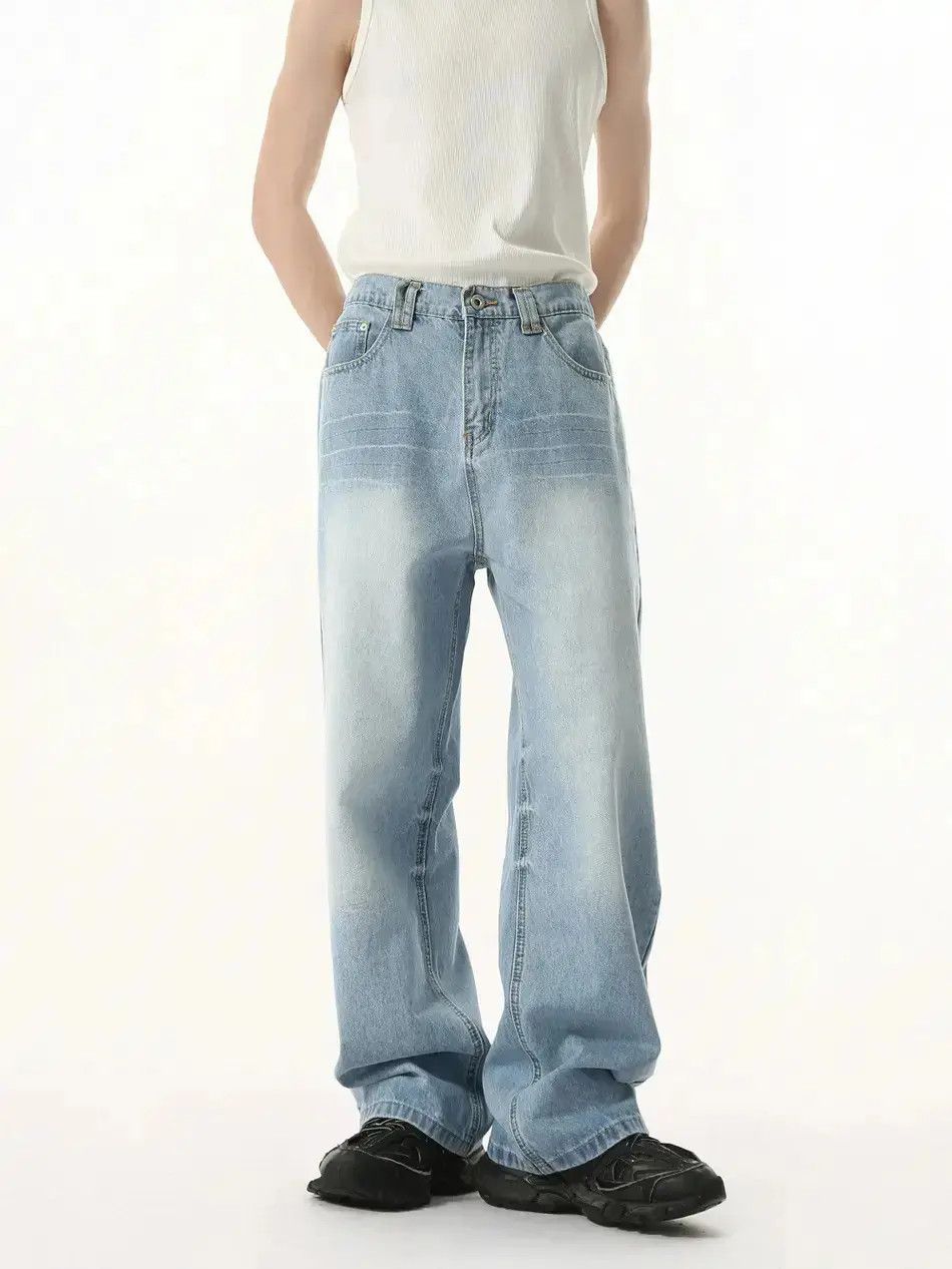 Japanese Brand Retro loose high street straight leg jeans Size US 32 / EU 48 - 6 Thumbnail