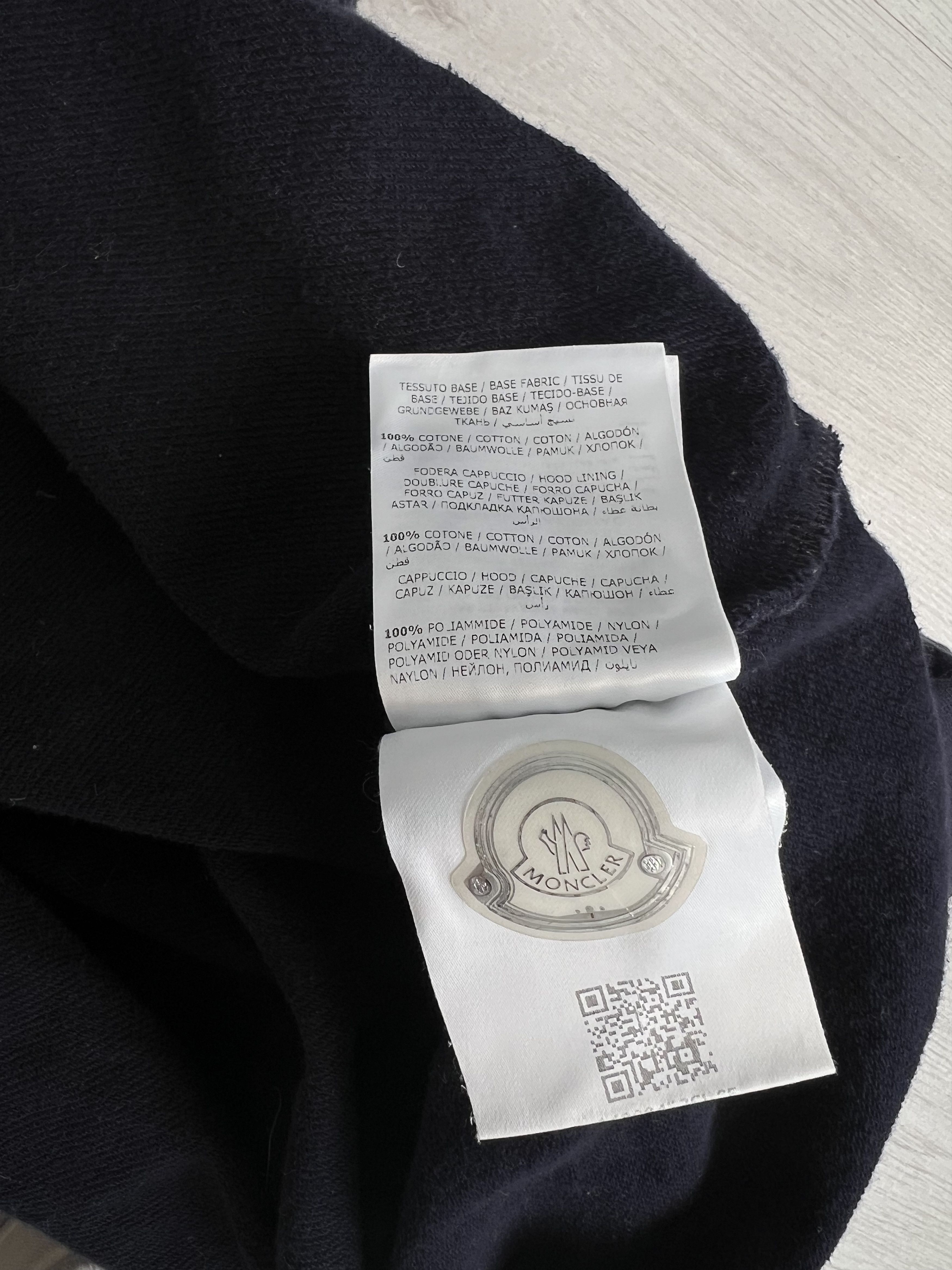 Moncler Moncler Navy Blue Cotton Knit Zipped Hooded Sweatshirt Size S / US 4 / IT 40 - 13 Thumbnail