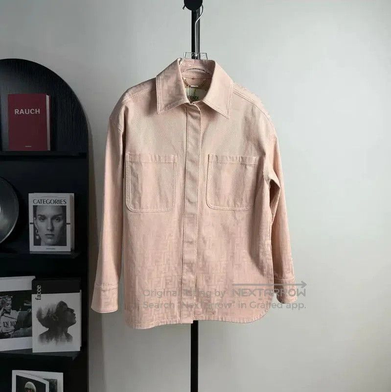 Fendi Fendi Pink Cotton Women's Jacket Size S . Size S / US 4 / IT 40 - 1 Thumbnail