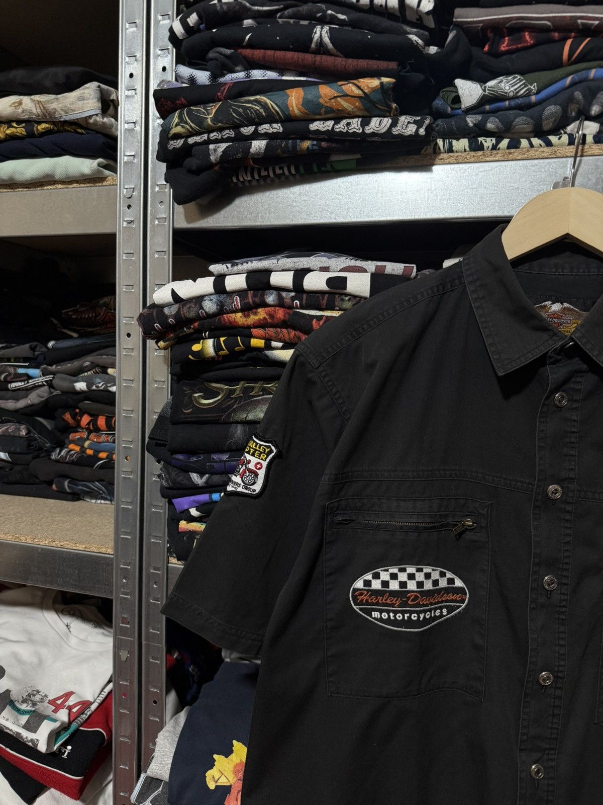 Harley Davidson Vintage 00s Harley Davidson Racing Button Short Sleeve Shirt Size US XL / EU 56 / 4 - 3 Thumbnail