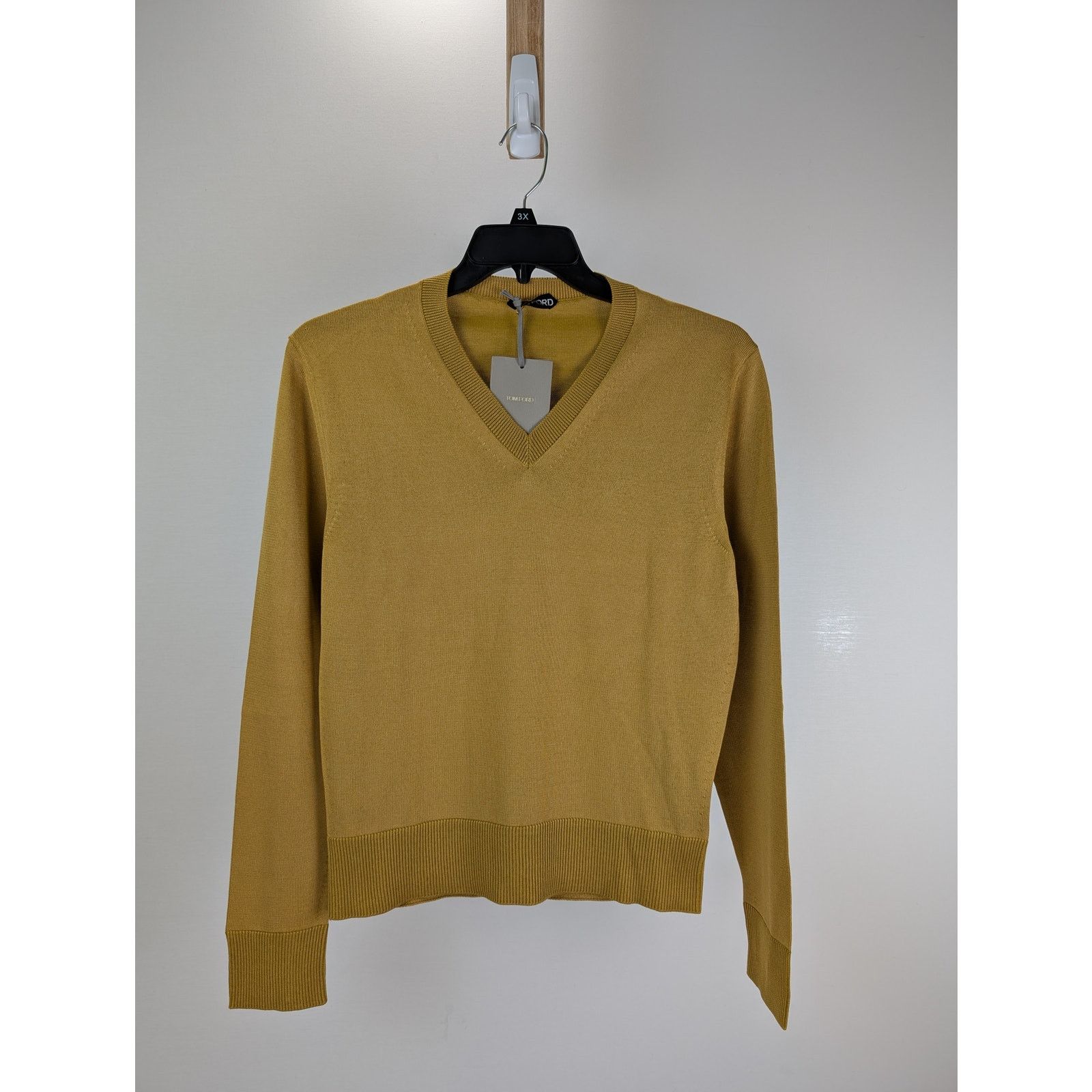 Tom Ford o1rshd1 V-Neck Sweatshirt Sweater in Mustard Size US M / EU 48-50 / 2 - 7 Thumbnail