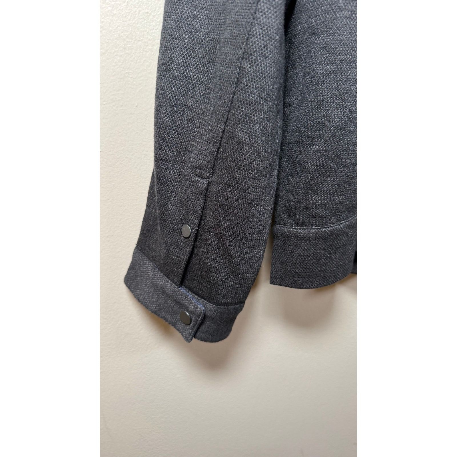 John Varvatos John Varvatos Heathered Knit Snap-Front Jacket size L $688 Size US L / EU 52-54 / 3 - 6 Thumbnail