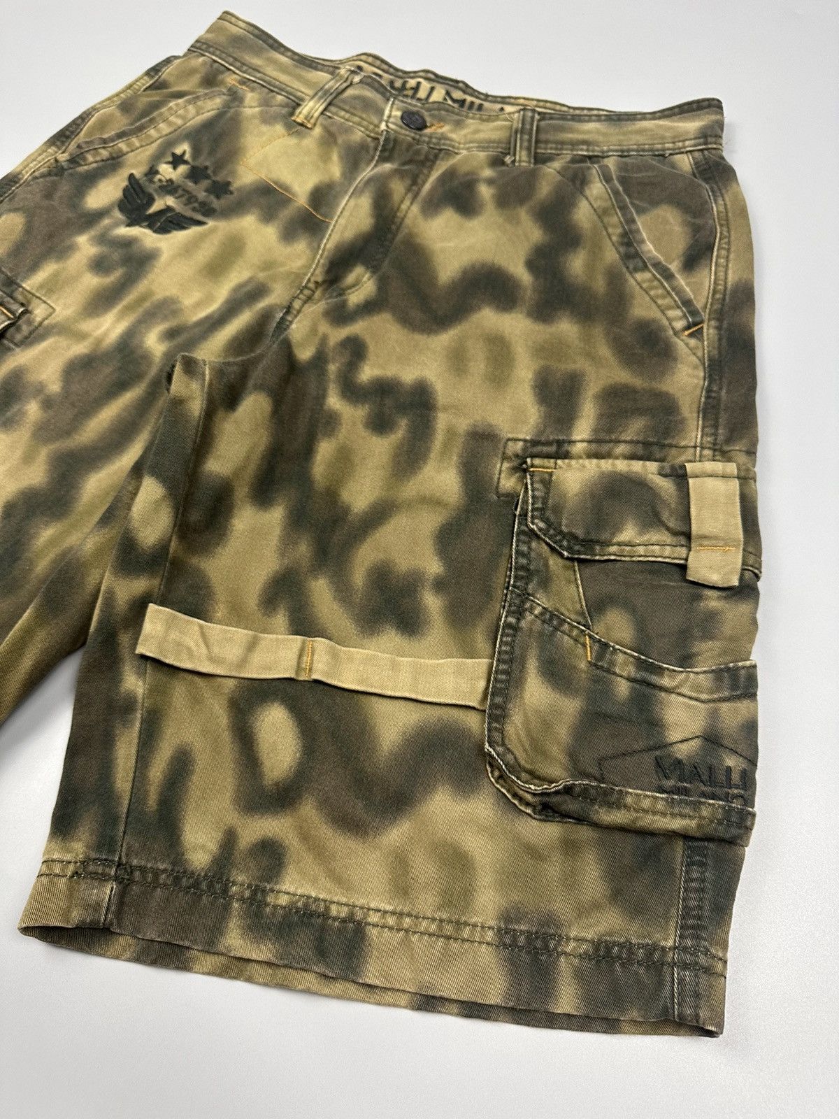 14th Addiction × If Six Was Nine Vialli Milano VL-267938 Camo Cargo Shorts Size US 32 / EU 48 - 5 Thumbnail