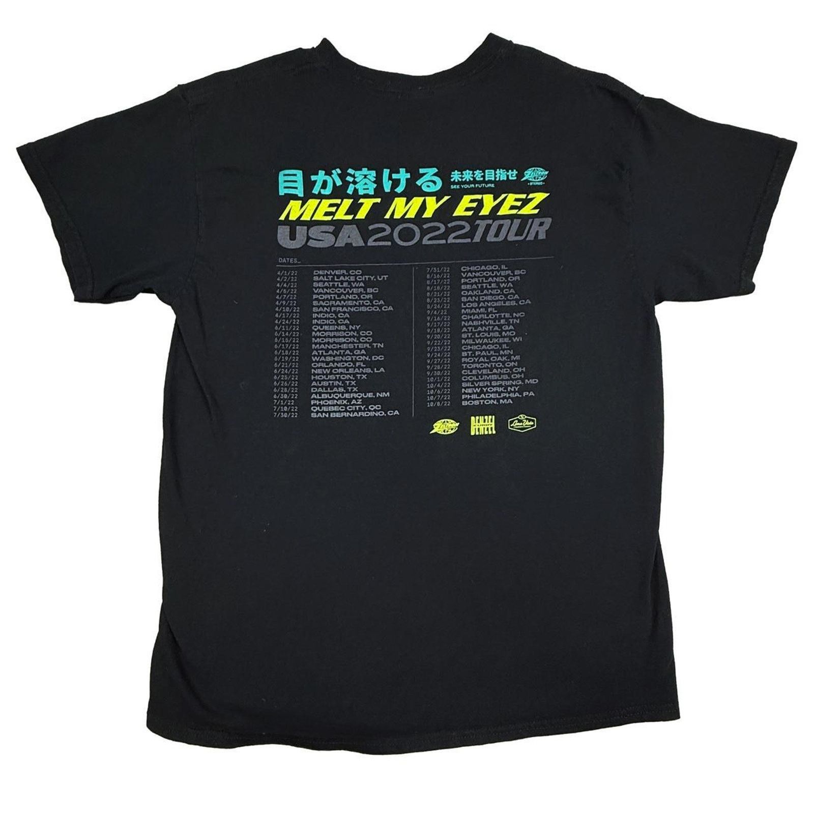 Other Denzel Curry Zeltron Melt My Eyez 2022 tour shirt size Large Size US L / EU 52-54 / 3 - 2 Thumbnail