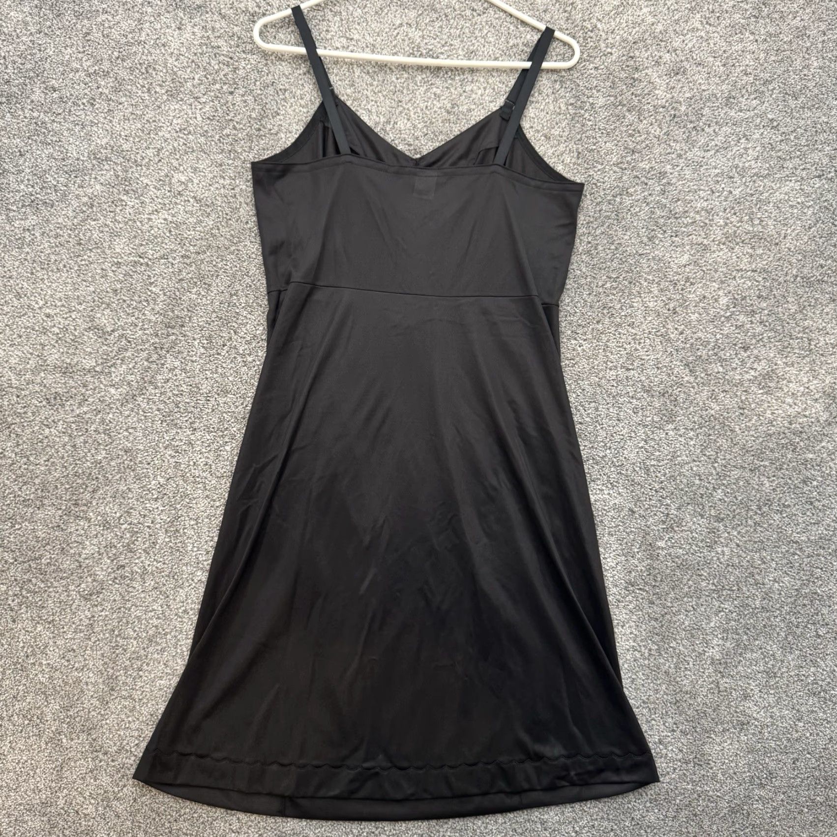 Vintage VINTAGE Aristocraft Slip Dress 38 S Black Nylon Satin Lingerie Sirencore Coquette Boudoir Gothic 50s 60s Retro Womens Size S / US 4 / IT 40 - 6 Thumbnail