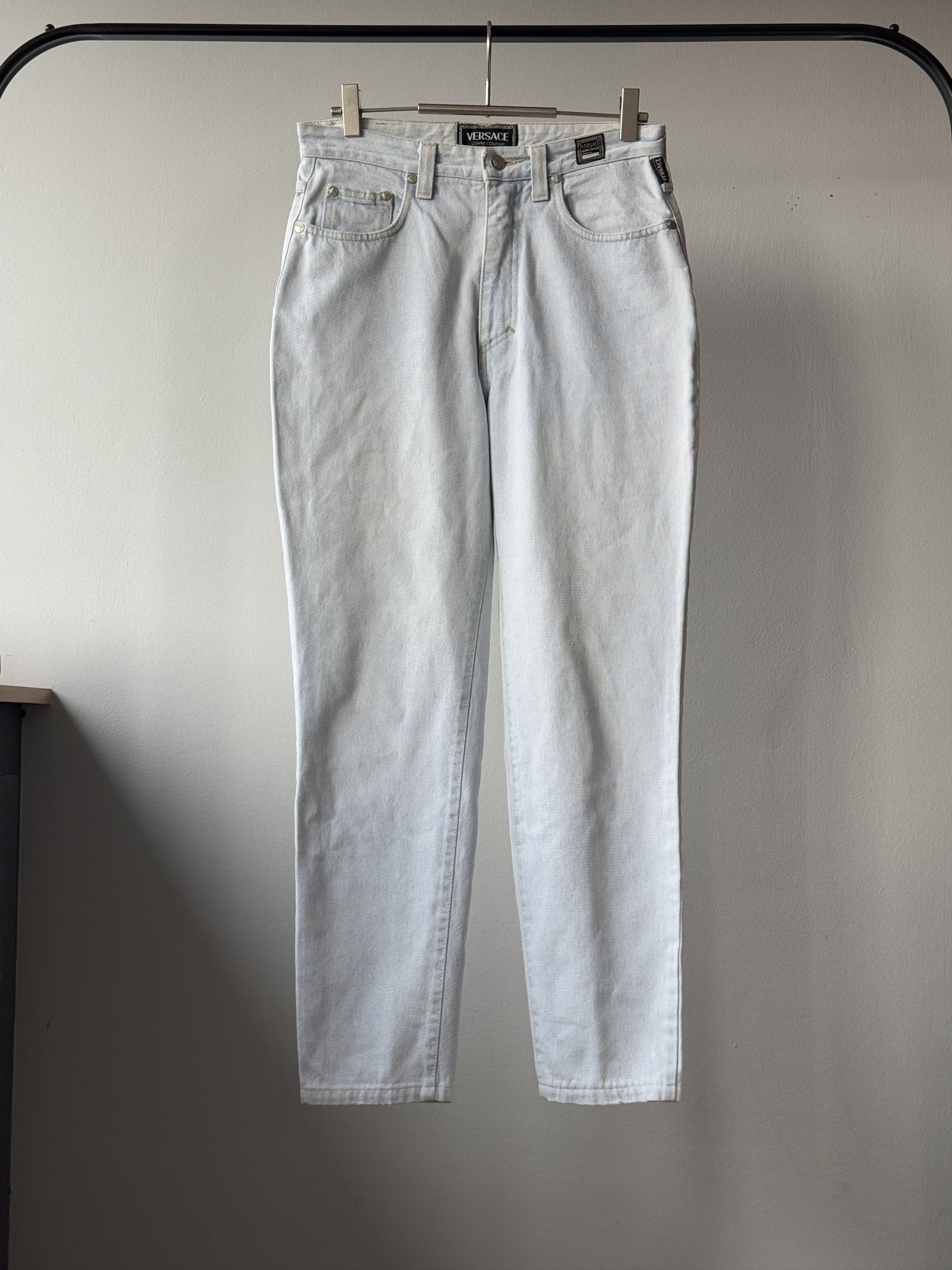 Versace Jeans Couture Vintage 90's Versace Jeans Couture Light Blue Denim Jeans Size US 30 / EU 46 - 2 Thumbnail