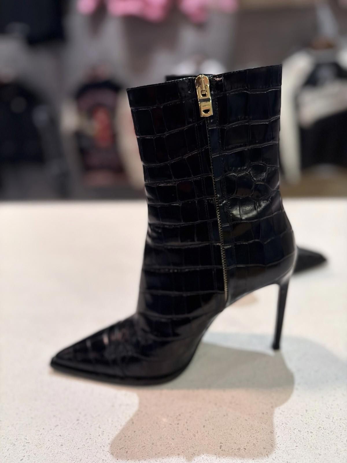 Amiri AMIRI Black Snakeskin Stiletto High Heel Boots 38 - 8US Size US 8 / IT 38 - 3 Thumbnail