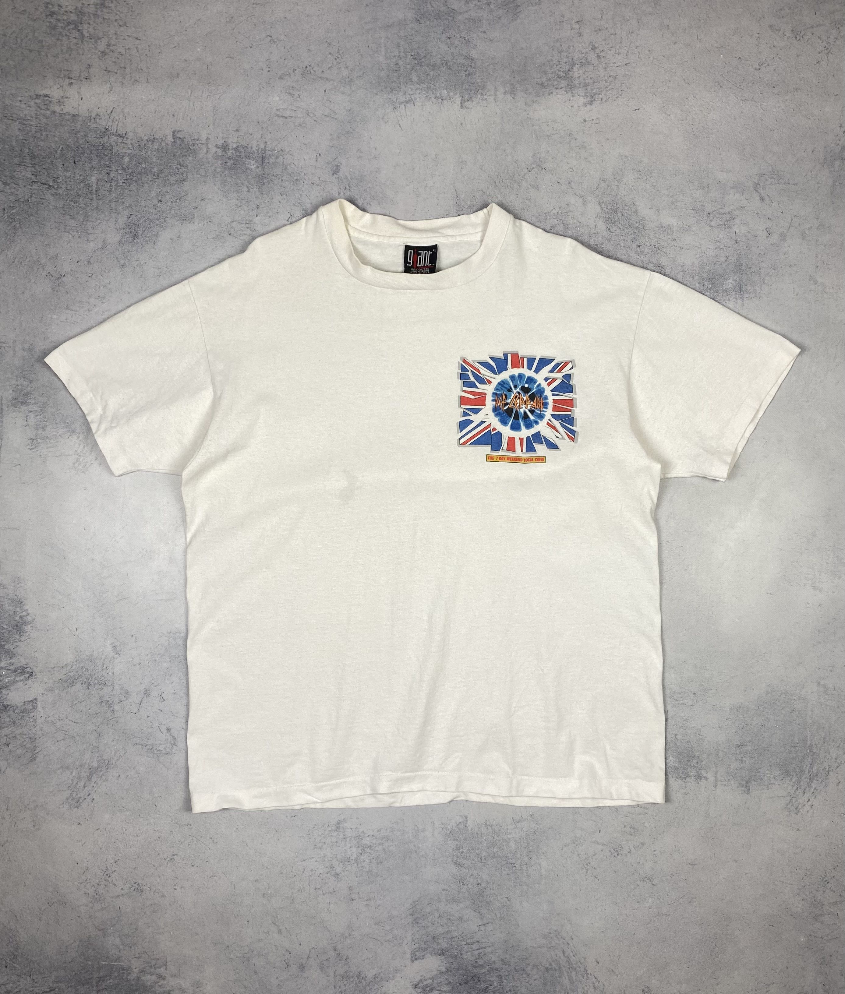 Def Leppard Vtg 90s Def Leppard Adrenalize 7 Day Weekend Local T Shirt Size US XL / EU 56 / 4 - 2 Thumbnail