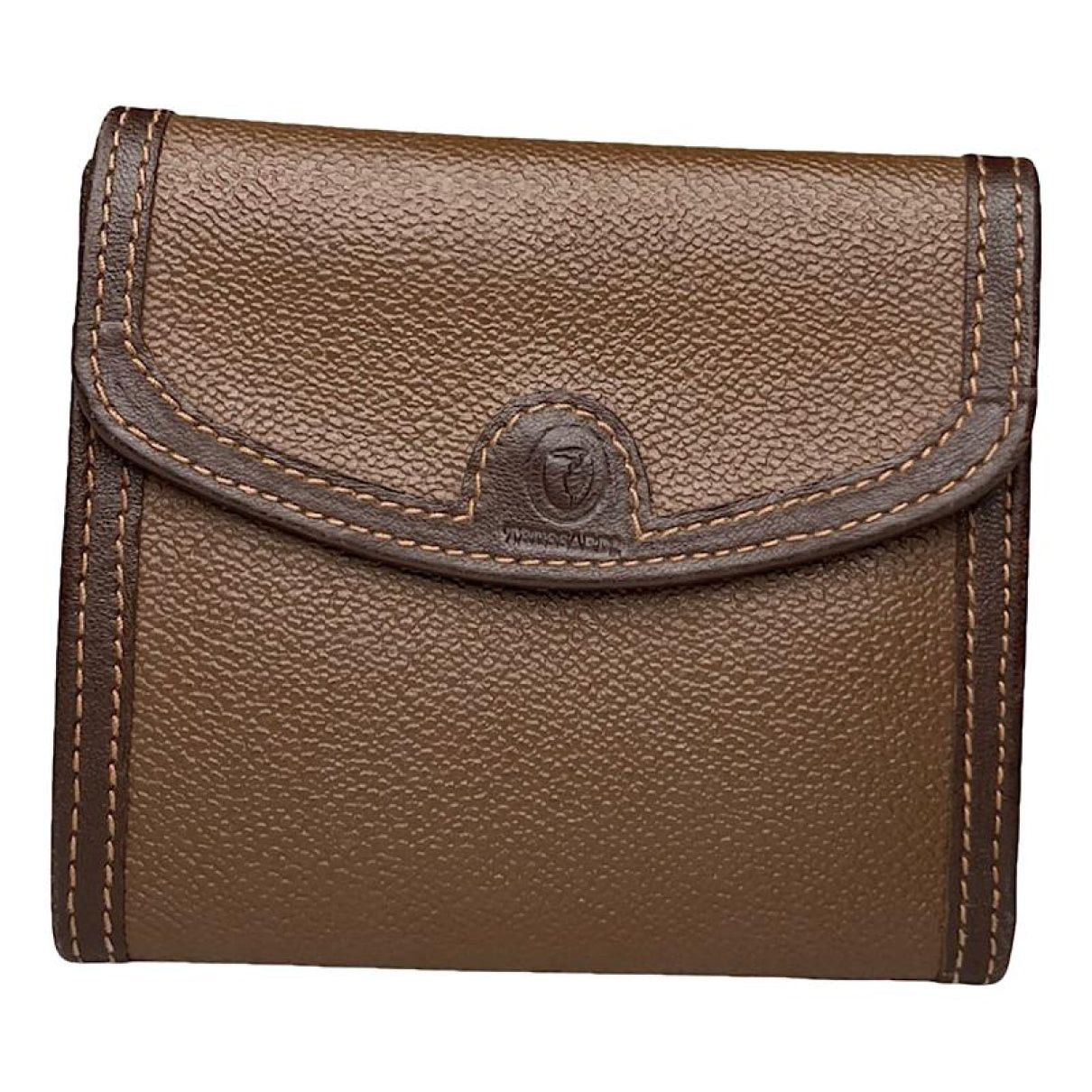 Trussardi Brown Leather Wallet Size ONE SIZE - 1 Thumbnail