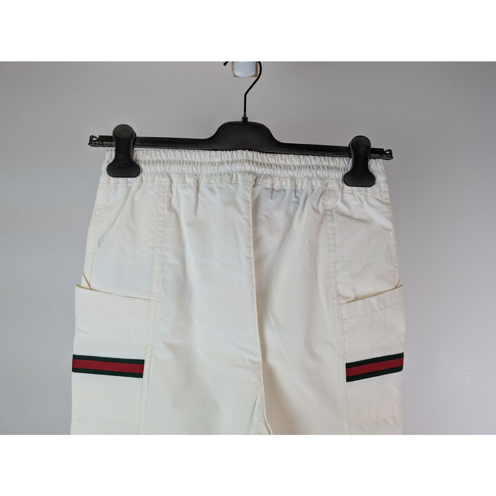 Gucci o1rshd1 Cotton Canvas W/Web Pants Trouser Sweatpants White Size US 44 / EU 60 - 10 Thumbnail