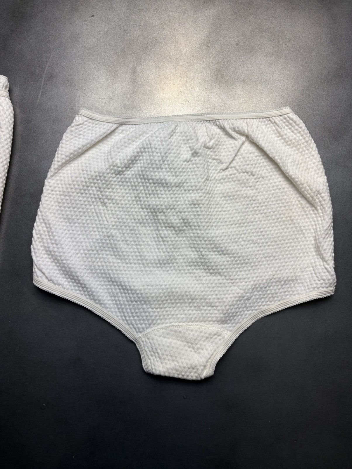 Other × Vintage Lot of 3 1970s Panties 3d Knit Ruffle Texture Underwear 70s Size ONE SIZE - 6 Thumbnail