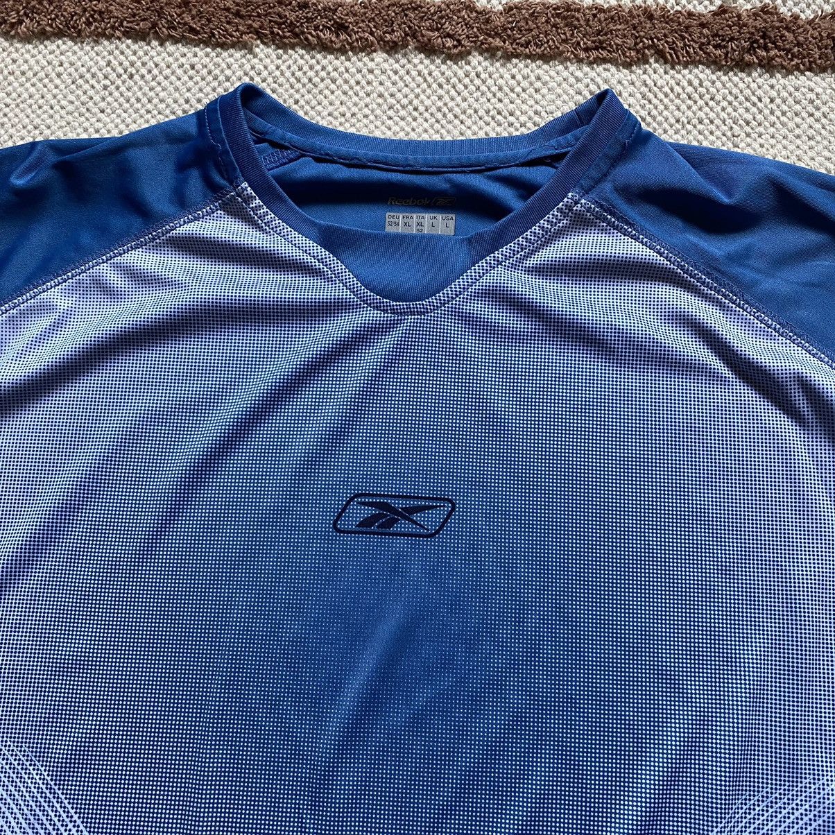 Reebok × Vintage REEBOK Y2K DRILL PLAY DRY VISUAL T SHIRT Size US XL / EU 56 / 4 - 2 Thumbnail