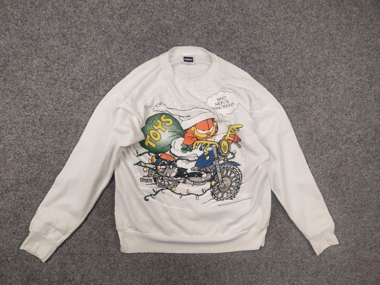 Tultex Rare Vintage 1978's Garfield Printed Logo Freeze Sweatshirt Size US L / EU 52-54 / 3 - 10 Thumbnail