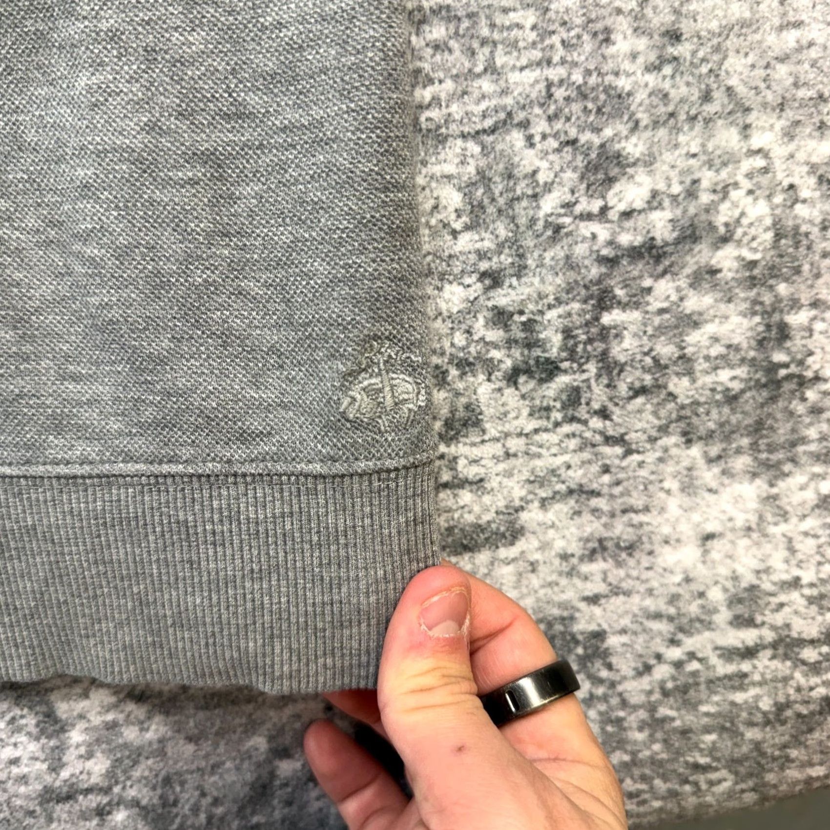 Brooks Brothers Brooks Brothers Sweater Pullover Mens XL Gray Mock Neck Elbow Patches Knit Cotton Size US XL / EU 56 / 4 - 5 Thumbnail