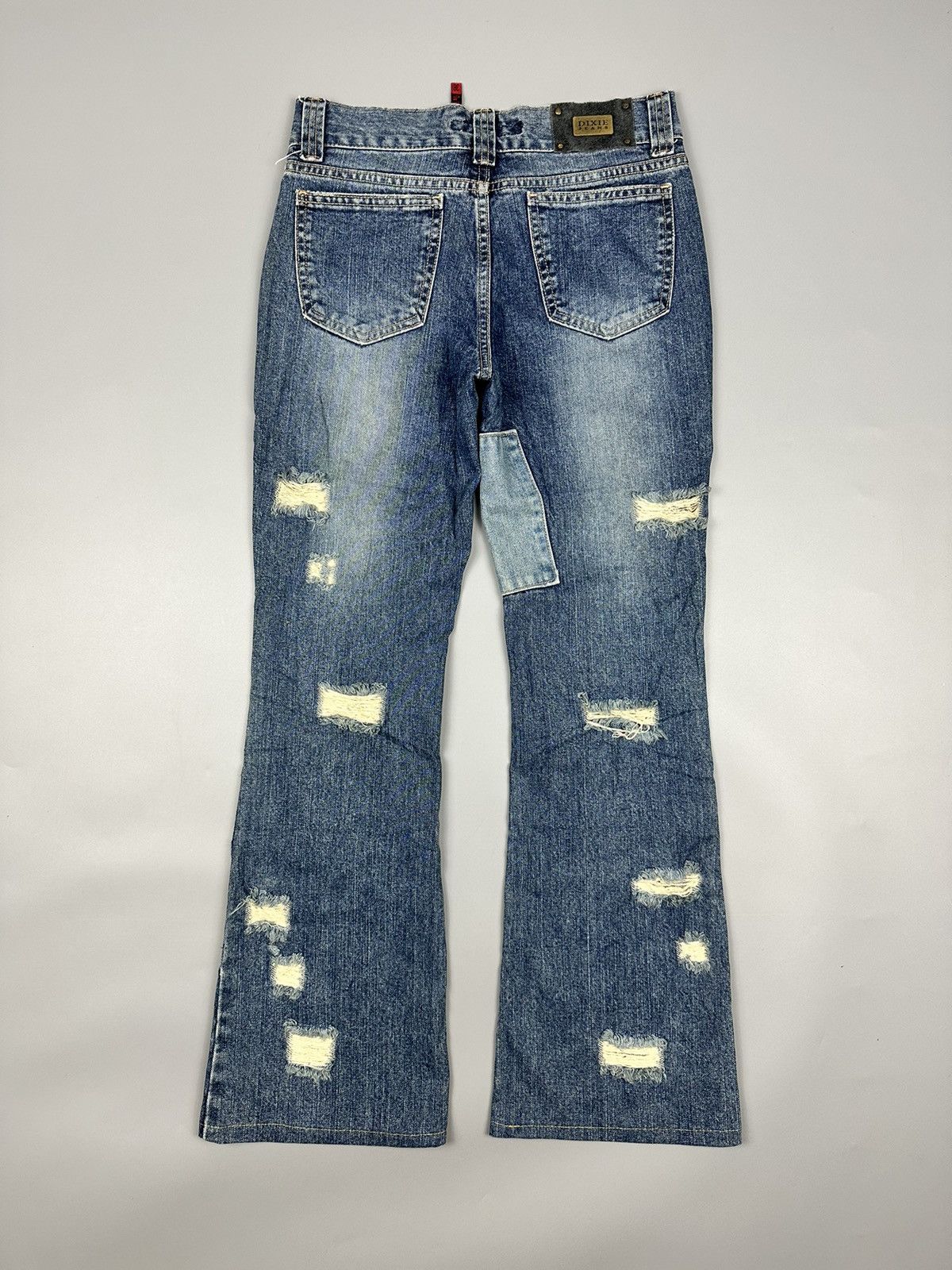 If Six Was Nine Distressed Dixie Asakura Co Ltd Flared Jeans Size US 28 / EU 44 - 2 Thumbnail