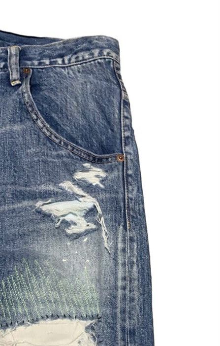 If Six Was Nine Vintage RNA SLANG Punk Jeans Distressed Style Size US 32 / EU 48 - 4 Thumbnail