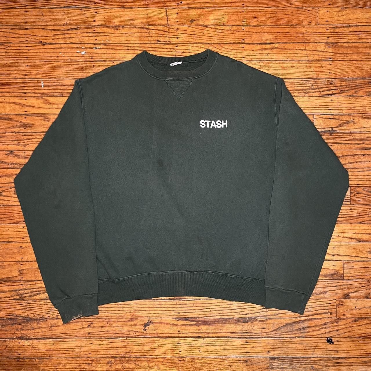 Champion × Vintage STASH Sweatshirt Streetwear Sample Size Large Green Vintage Size US L / EU 52-54 / 3 - 2 Thumbnail