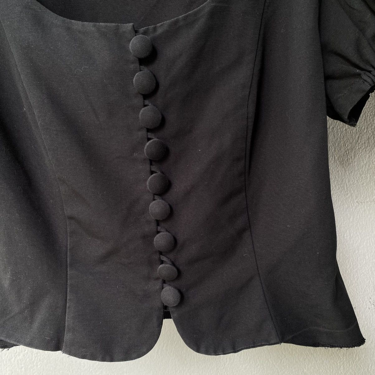 Moschino Moschino Black Puff Sleeve Fitted Cropped Top Size M / US 6-8 / IT 42-44 - 7 Thumbnail
