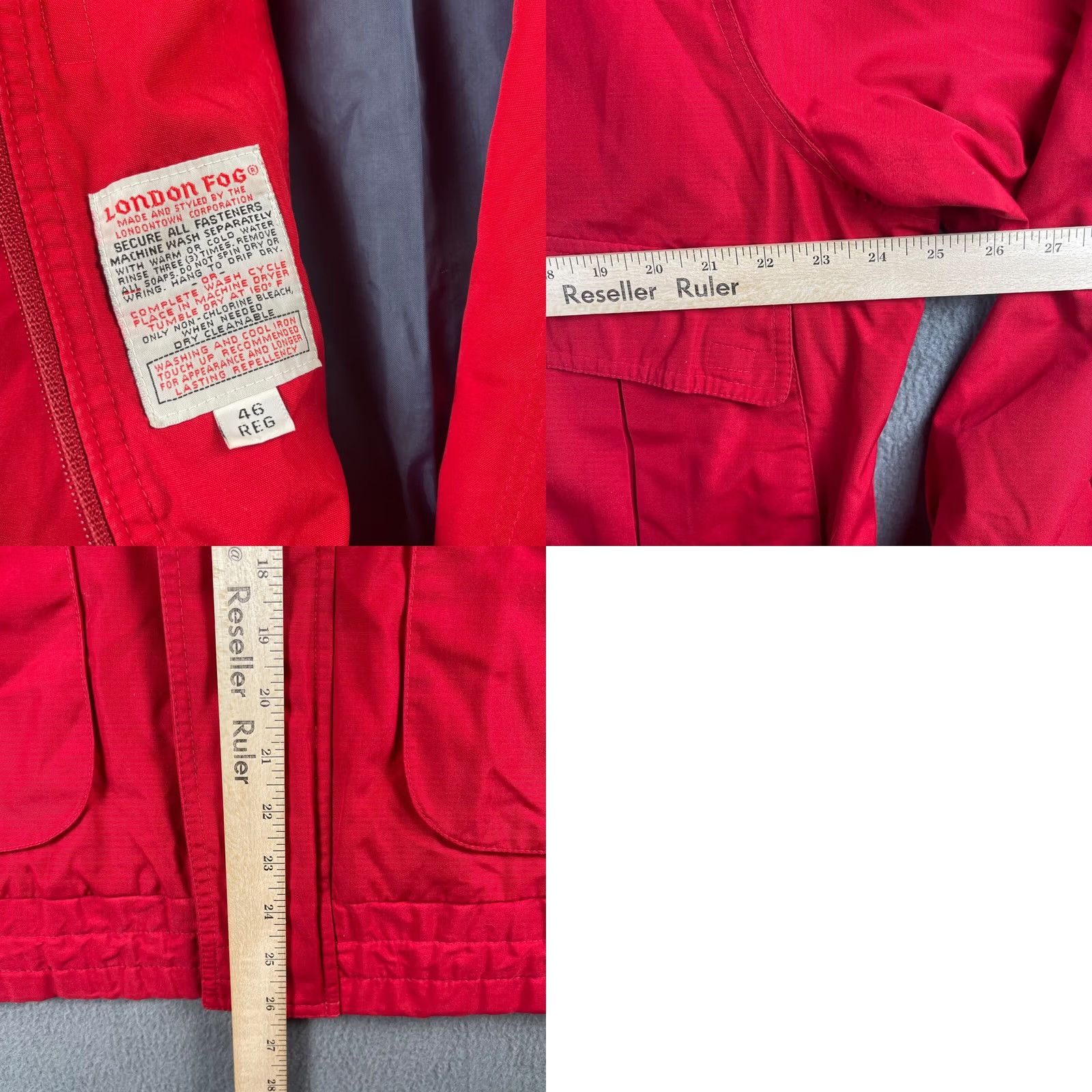 London Fog VINTAGE London Fog Jacket Mens Large 46 Red Zip Up Hooded Parka Casual Travel Workwear Retro 80s Hipster London Fog Mens Jacket Size US S / EU 44-46 / 1 - 8 Thumbnail