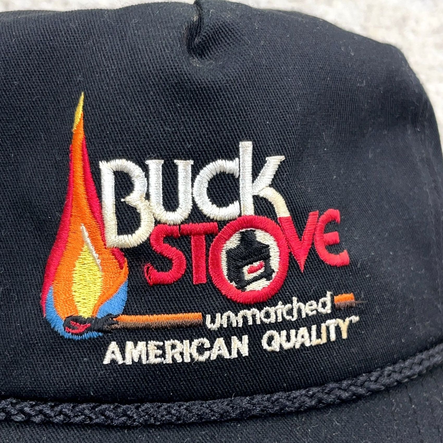Vintage VINTAGE Buck Stove Trucker Hat Cap Snapback Made In USA 80s 90s Rope American Mens Size ONE SIZE - 2 Thumbnail
