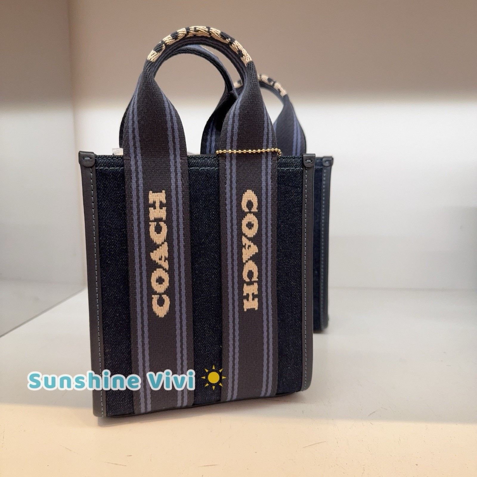 Coach NWT Coach Smith Mini Tote Bag CCL74 Dark Denim Size ONE SIZE - 4 Thumbnail