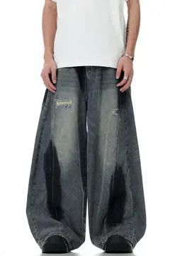 VIBE High street graffiti wide leg design draped jeans Size US 31 - 4 Thumbnail