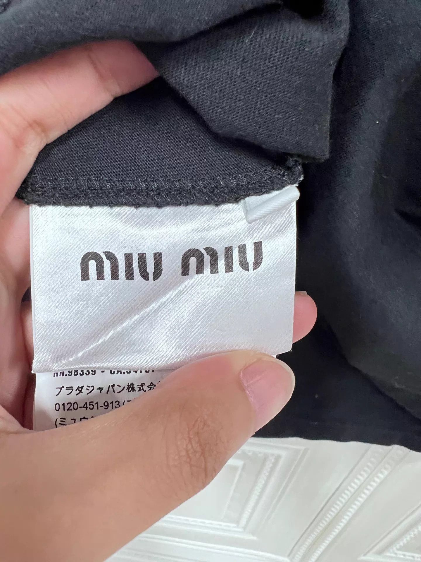 Miu Miu MIU MIU Black Rhinestone Bow Short Tee L 99 New Size L / US 10 / IT 46 - 5 Thumbnail