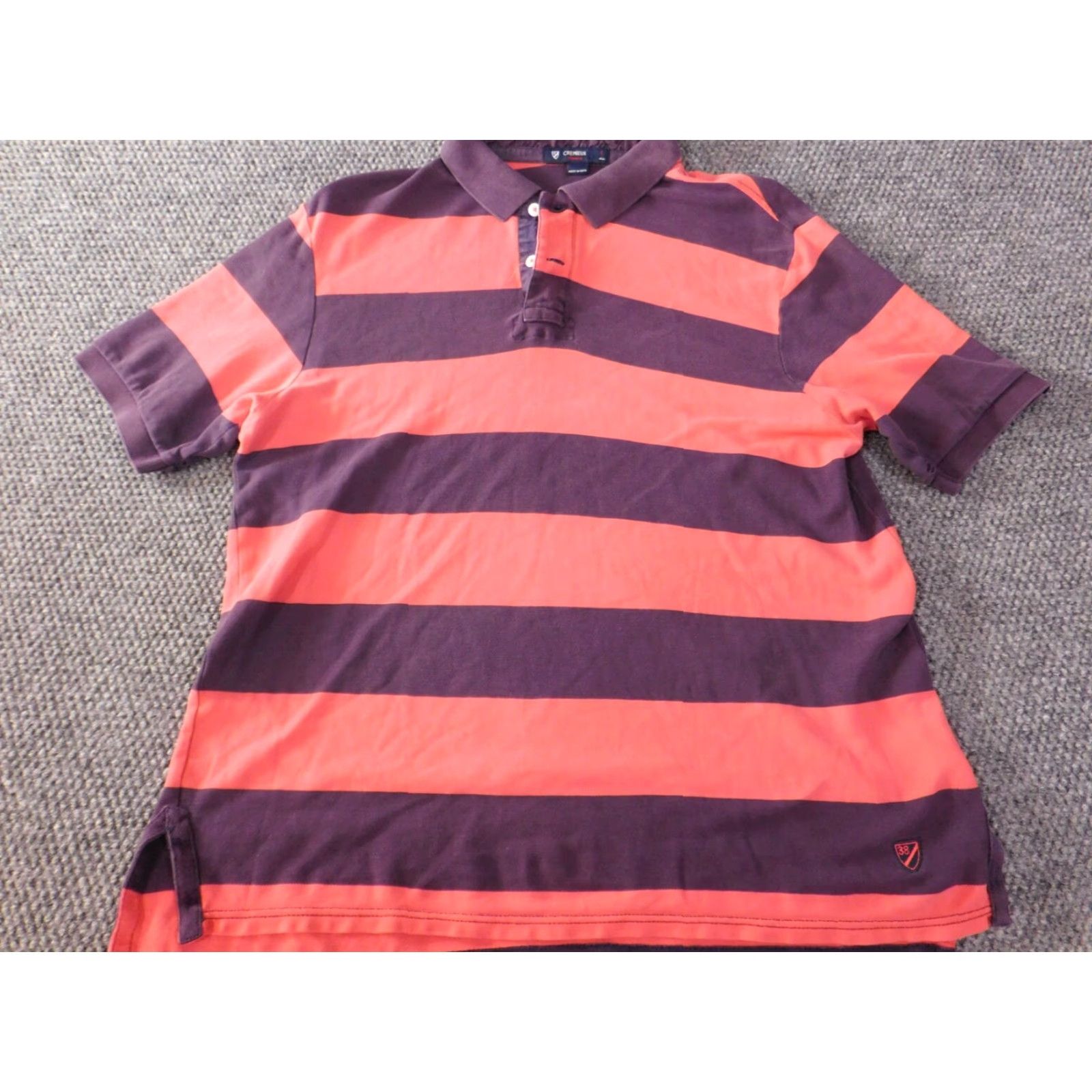 Cremieux Cremieux Polo Shirt L Pink Striped Button-Down Short Sleeve Casual Golf Men Medium Regular Size US L / EU 52-54 / 3 - 2 Thumbnail