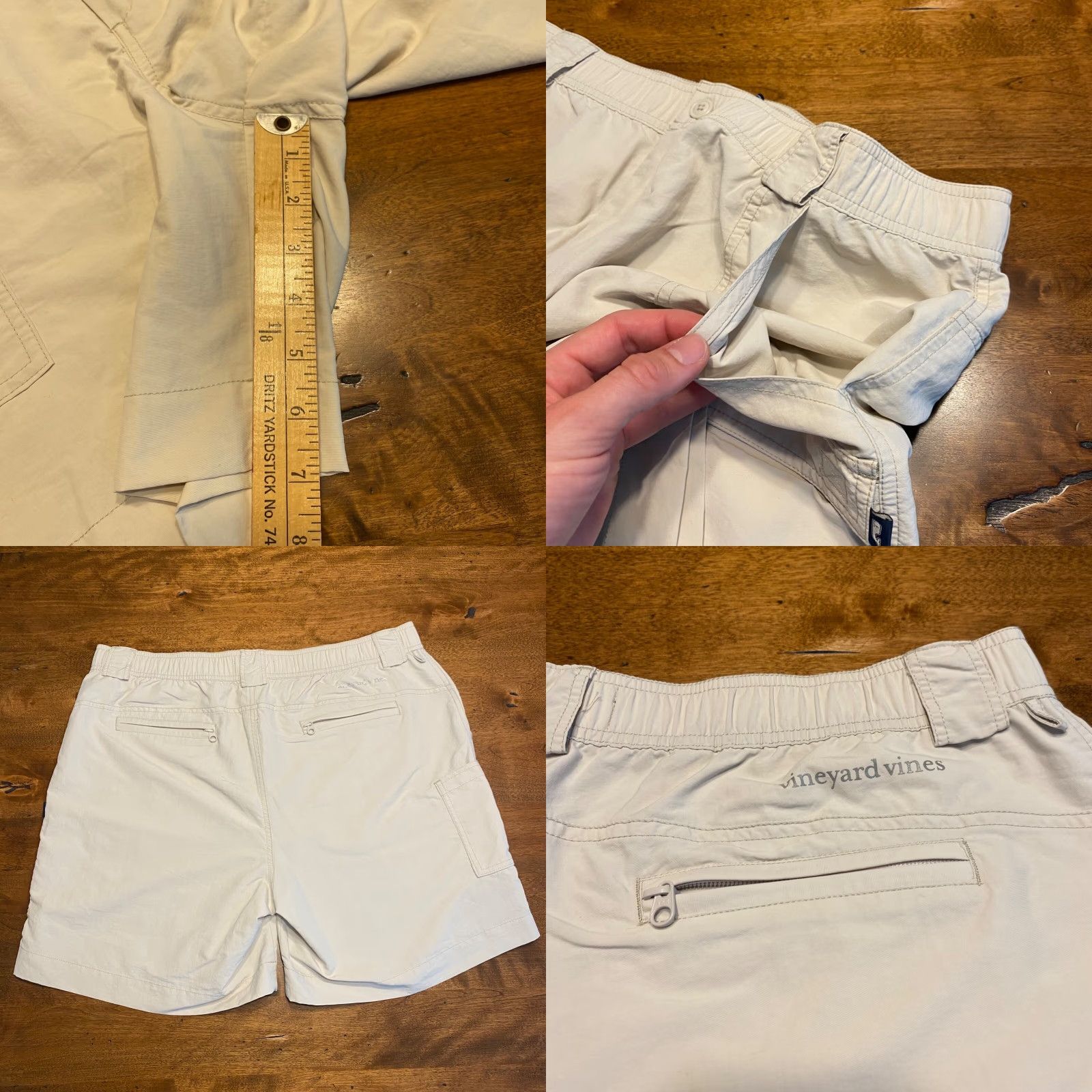 Vineyard Vines Vineyard Vines Shorts Mens 40 Tan Brown Cargo Pocket 7" 100% Nylon Trail Stretch Size US 40 / EU 56 - 8 Thumbnail