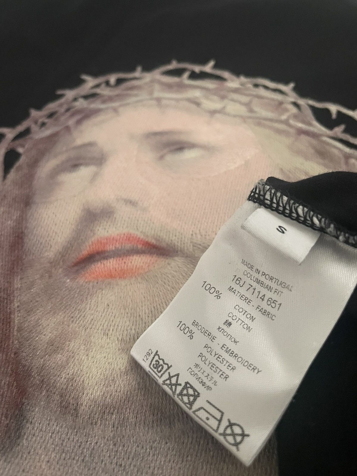 Givenchy Givenchy Jesus Appliquéd T Shirt Size US S / EU 44-46 / 1 - 4 Thumbnail