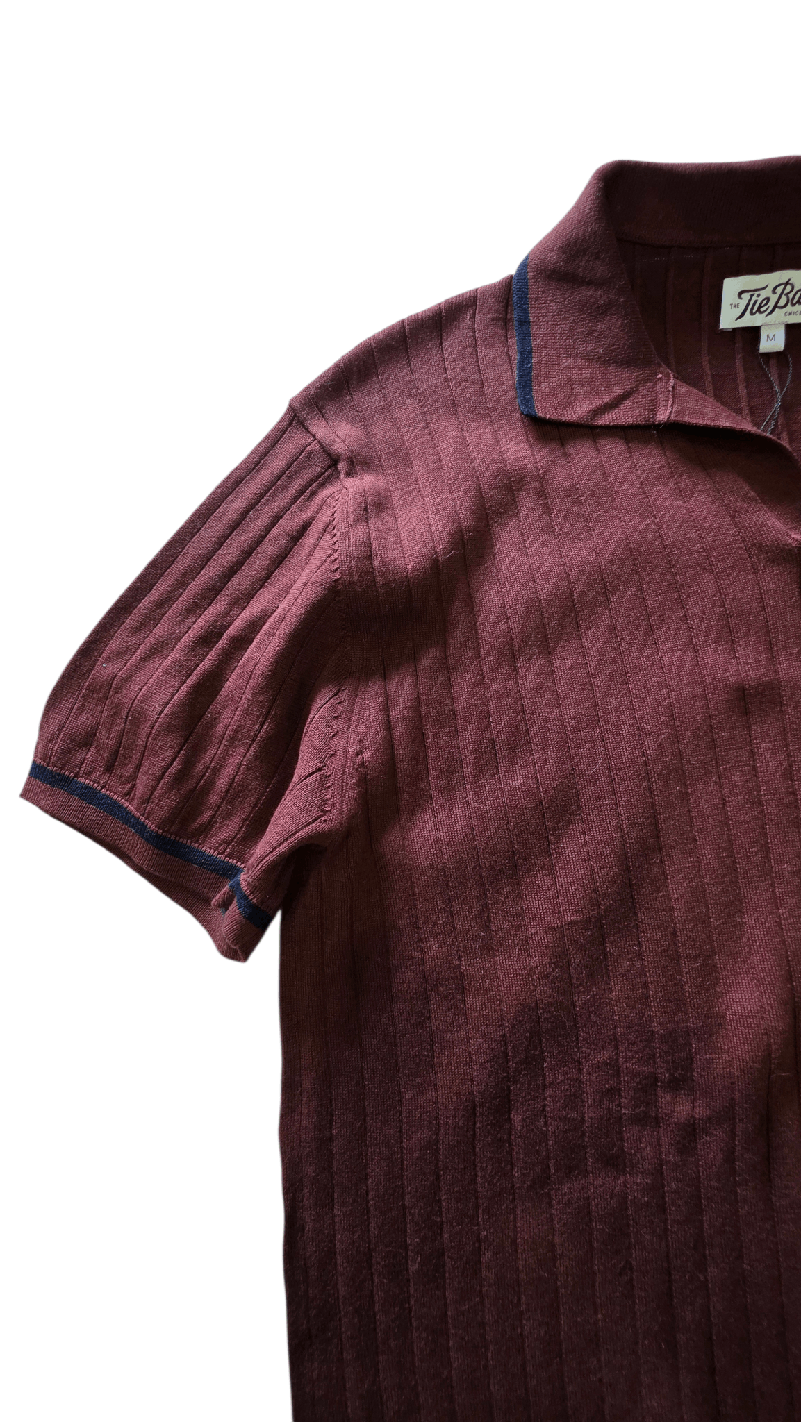 The Tie Bar The Tie Bar Chicago Ribbed Knit Polo-FASHIONELLA Size US M / EU 48-50 / 2 - 5 Thumbnail